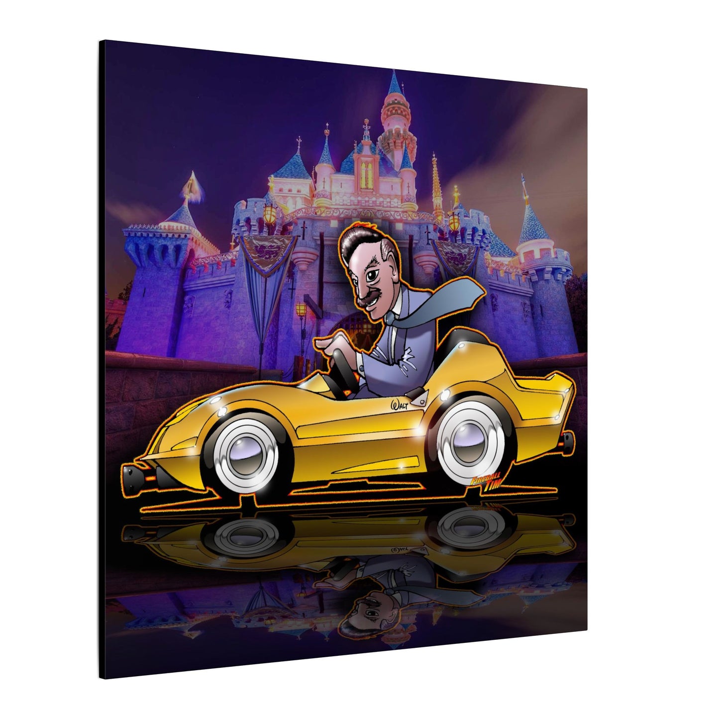 AUTOPIA CLASSIC Walt Disney Fireball Art Canvas Print
