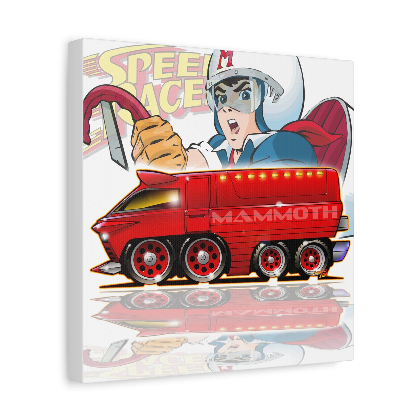 SPEED RACER MAMMOTH CAR Fireball Canvas Art Wall Print - 12x12