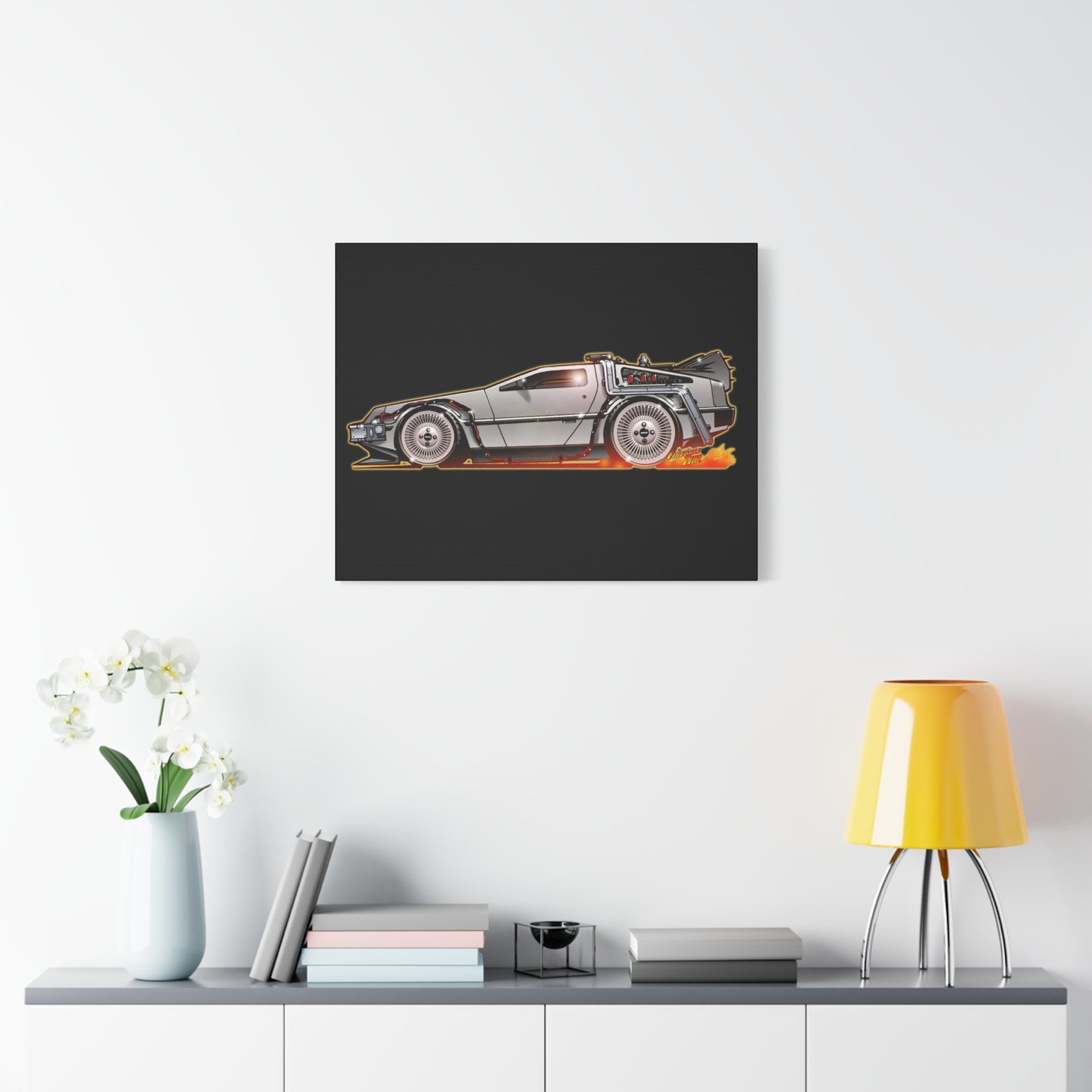 BACK to the FUTURE Delorean Time Machine Canvas Art Wall Print