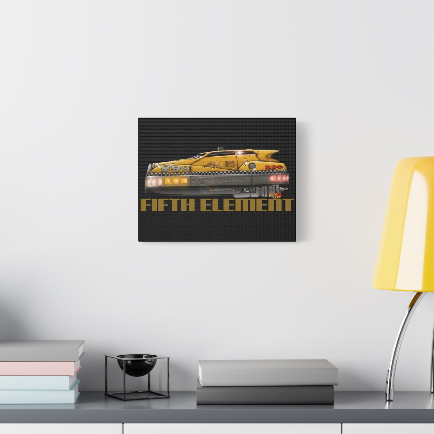 THE FIFTH ELEMENT Flying Taxi Movie Car Canvas Art Wall Print - 11x14