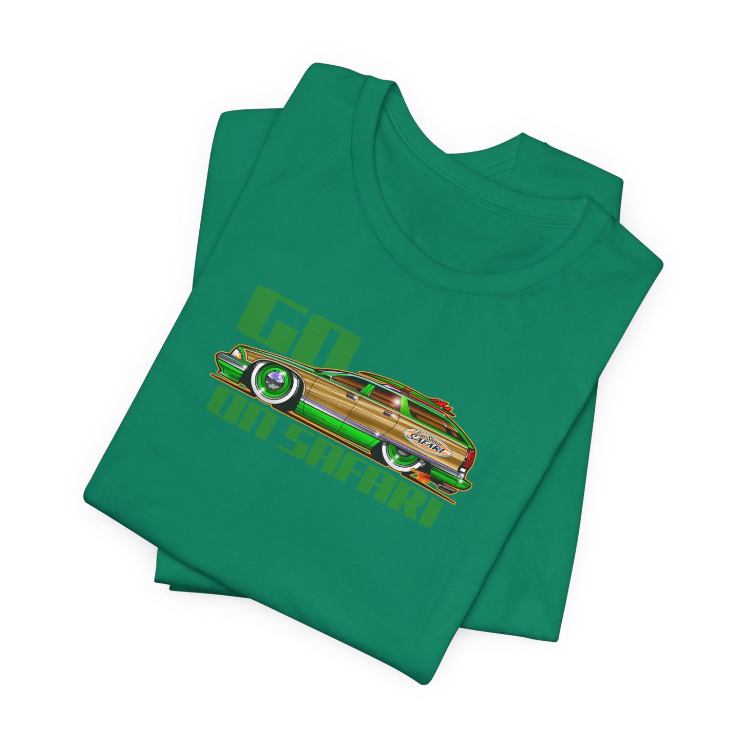 BUICK ROADMASTER Station Wagon Safari Custom Car Art Short Sleeve Tee - Colors