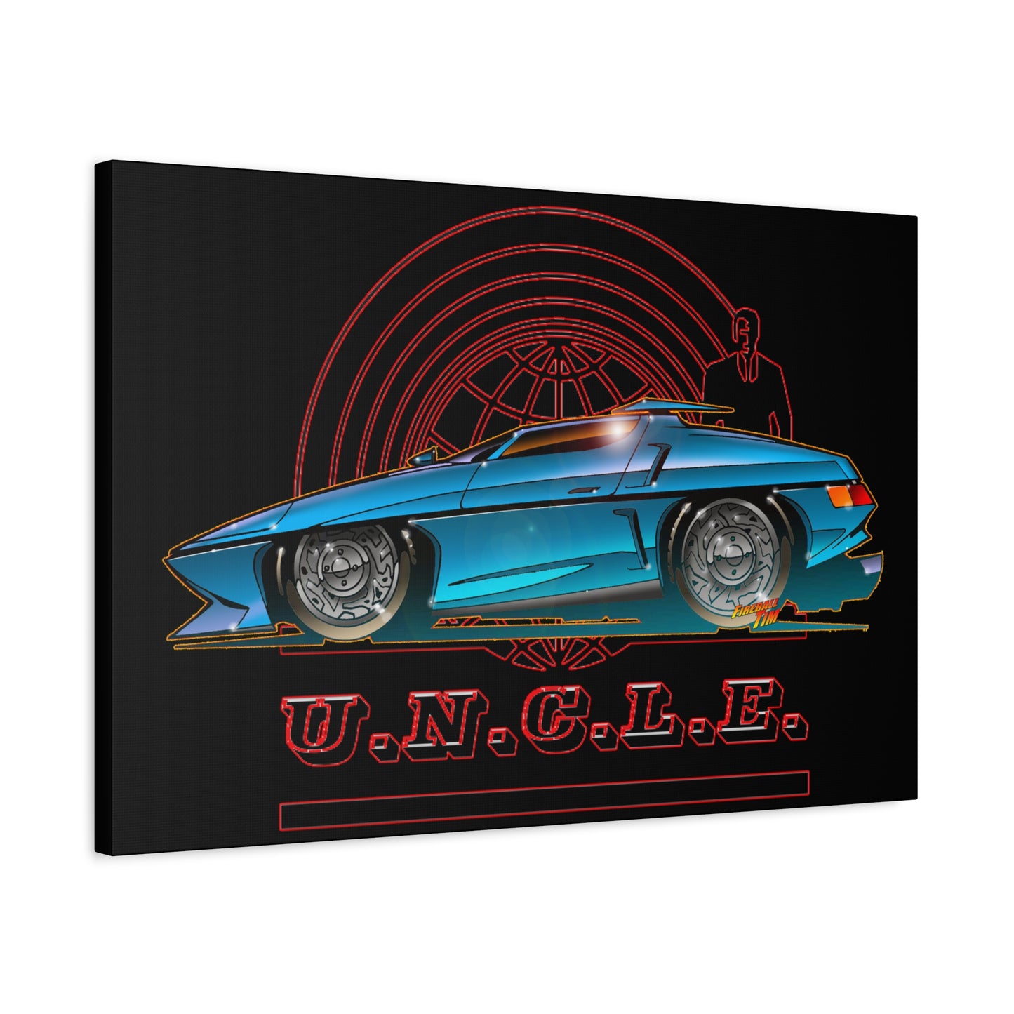 THE MAN FROM U.N.C.L.E. Piranha TV Car Fireball Canvas Art Print