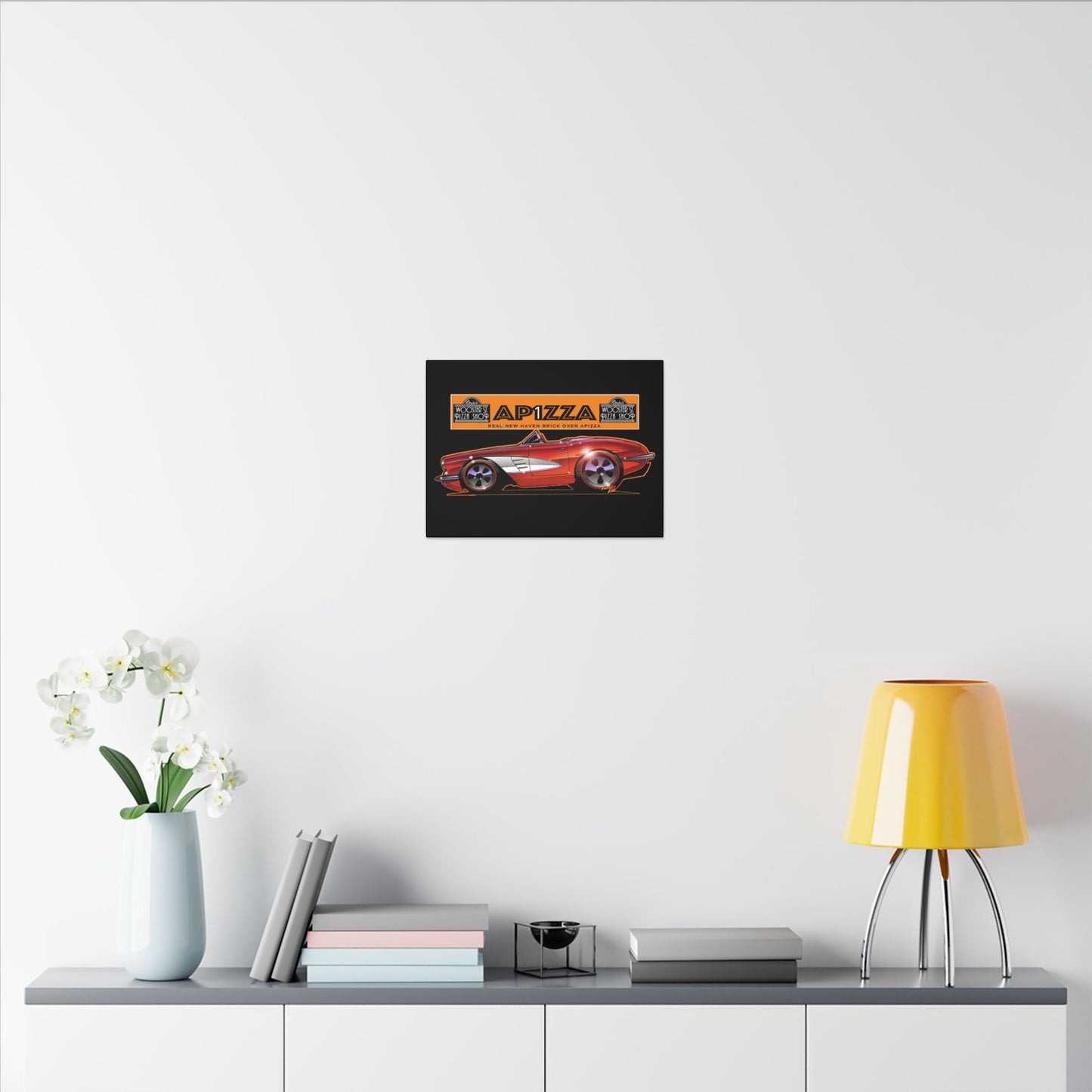 CORVETTE 1958 APIZZA 1 Fireball Art Canvas Print