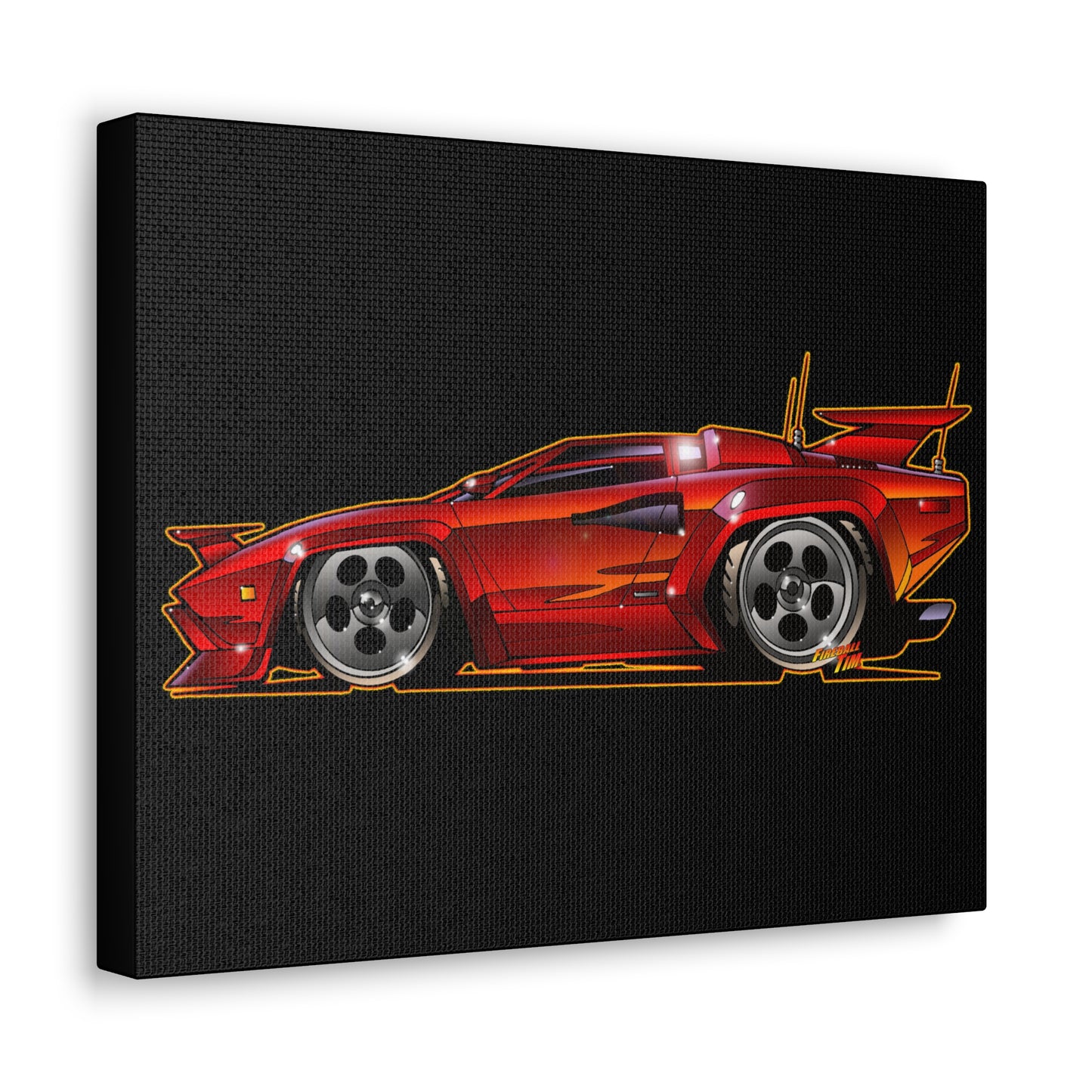 CANNONBALL LAMBORGHINI COUNTACH 1979 Supercar Canvas Wall Print 11x14