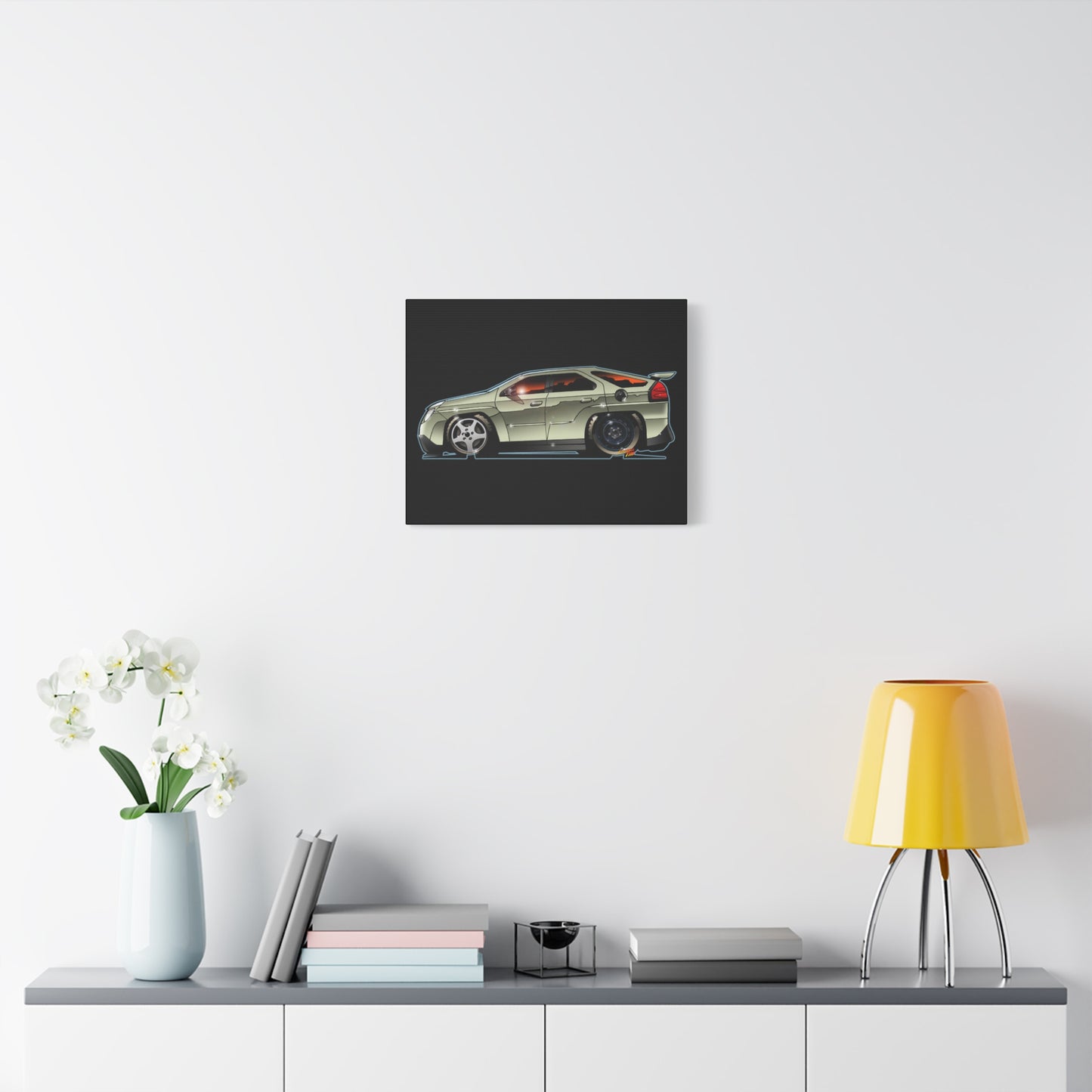 BREAKING BAD Pontiac Aztek Fireball Art Canvas Wall Print