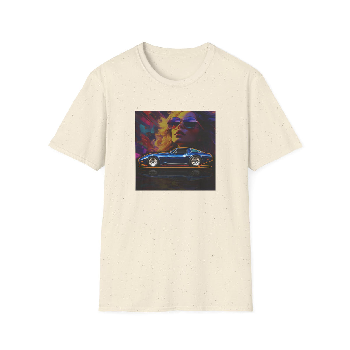 CHEVROLET CORVETTE 1978 Collectible Blonde Fireball Art Collectible Fireball Art TeeShirt