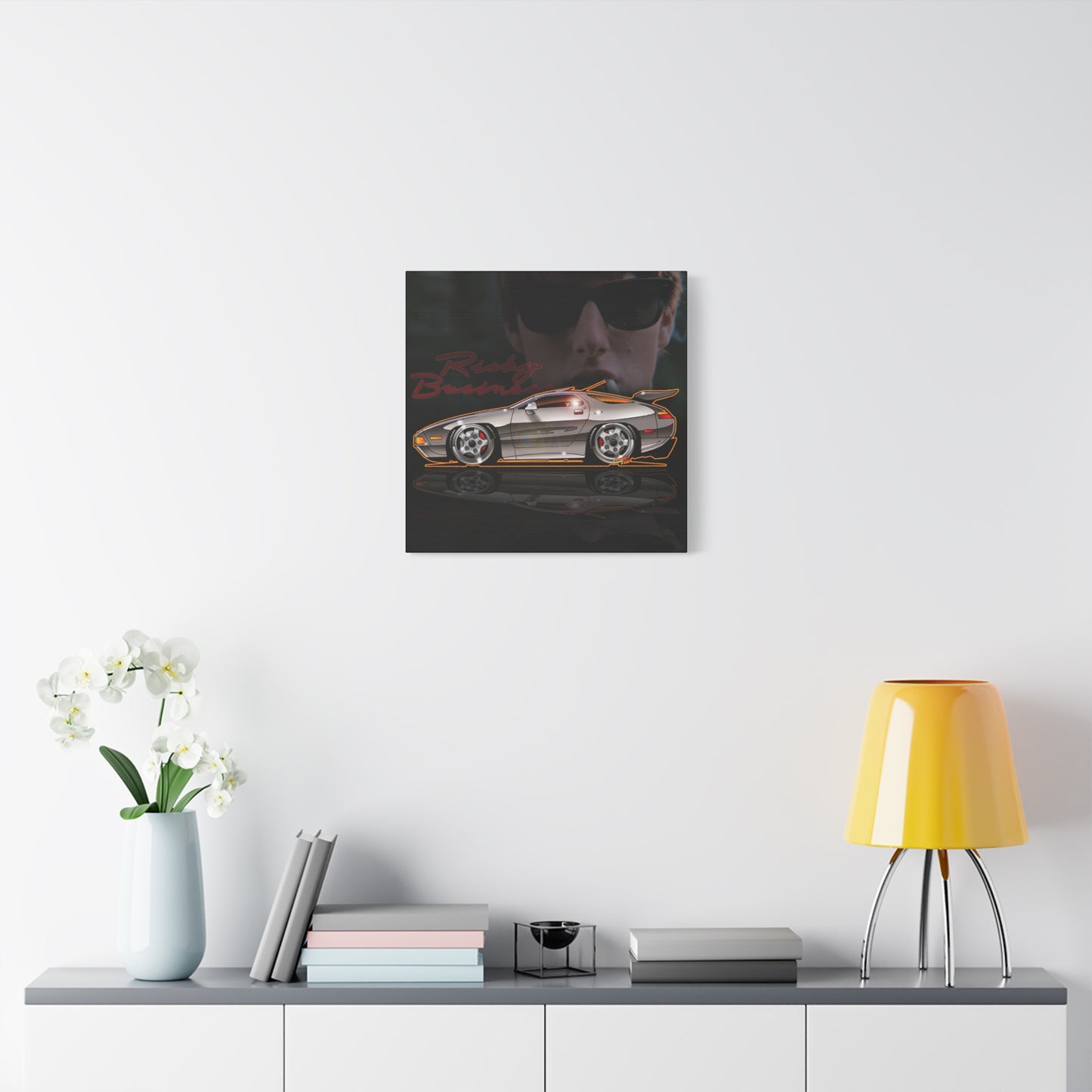 RISKY BUSINESS Porsche 928 Fireball Art Canvas Print - Sizes