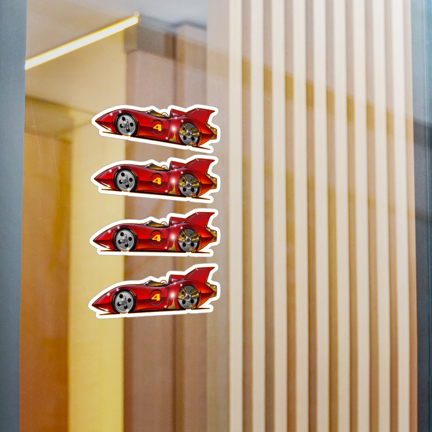 SPEED RACER MACH 4 Fireball Art Collectible Kiss-Cut Vinyl Decals Sticker
