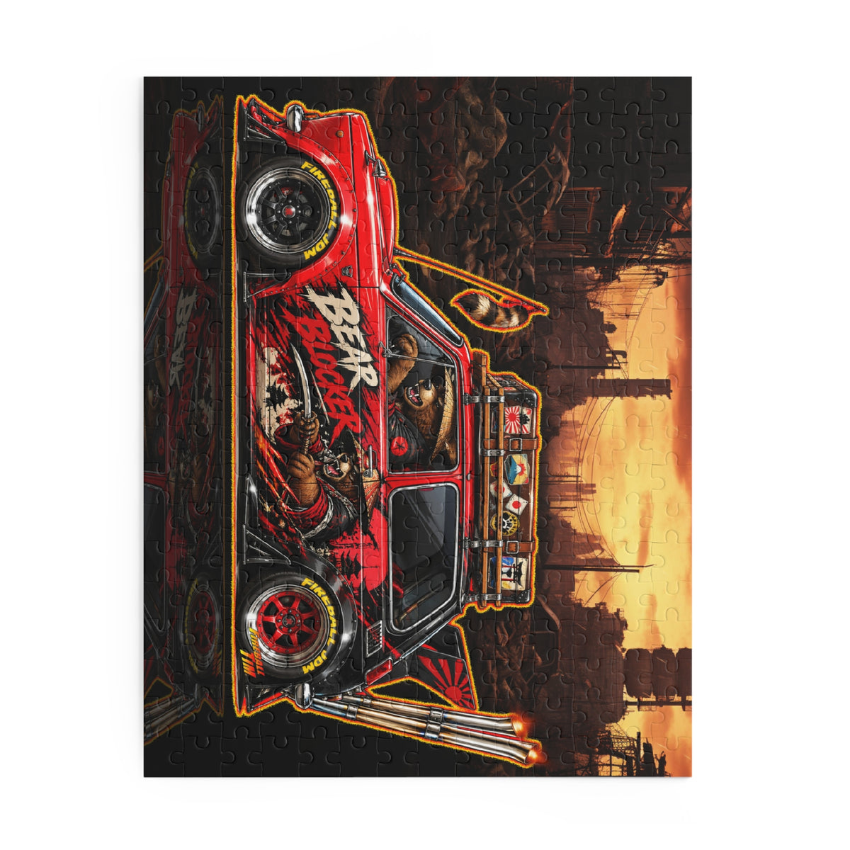 JDM 1967 HONDA 600 Collectible Fireball Art Jigsaw Puzzle — Retro Japanese Cars (120/252/500‑Piece)