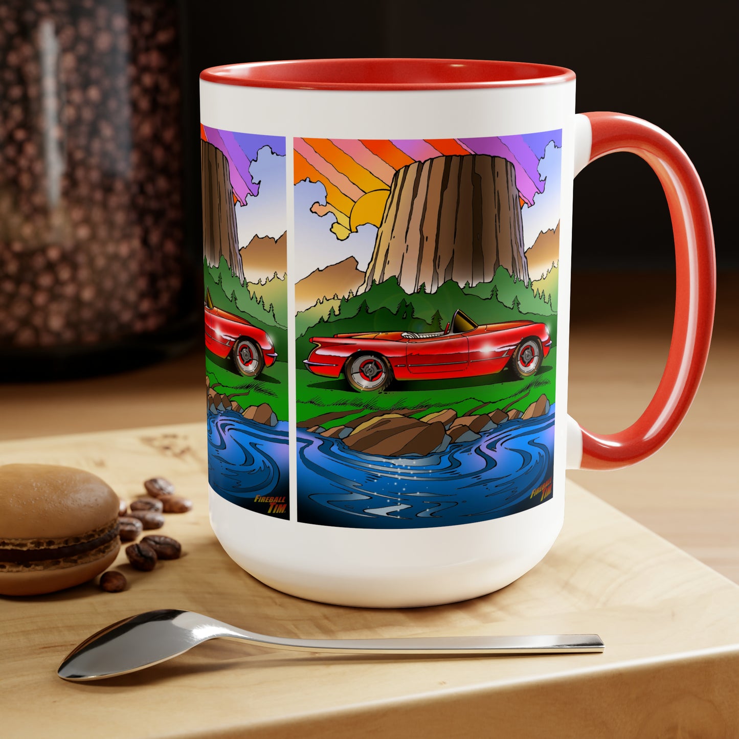 CORVETTE 1956 Classic Car Coffee Mug, 15oz