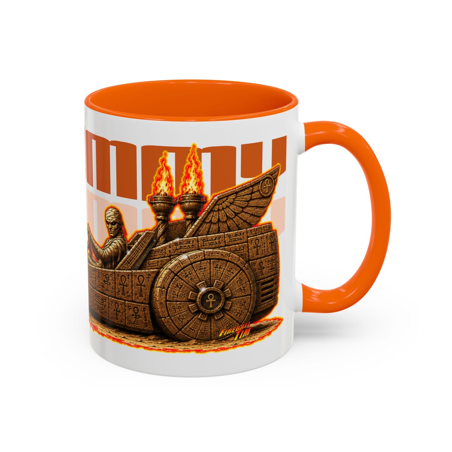 MONSTER MACHINES The Mummy Halloween Collectible Fireball Art Coffee Mug - 2 Sizes