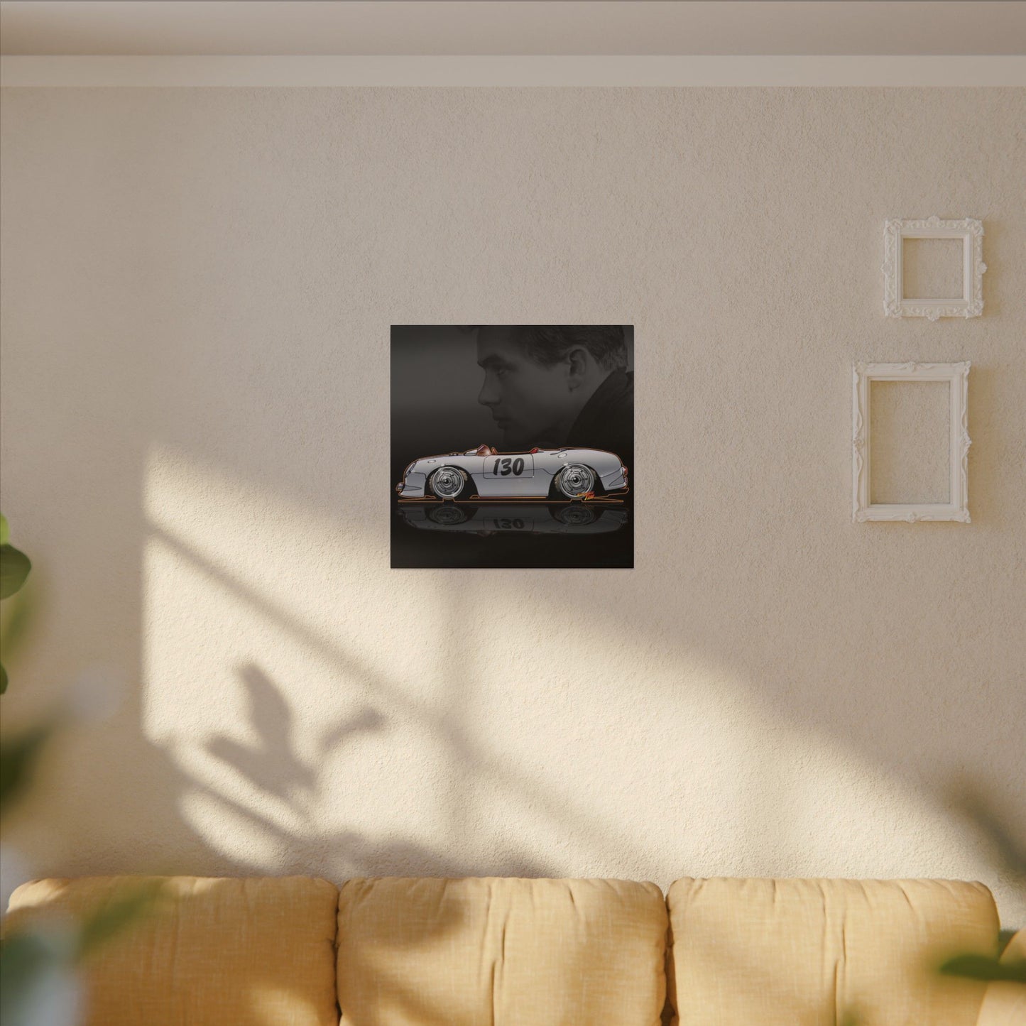 JAMES DEAN PORSCHE 550 Spyder Lil' Bastard Fireball Art Canvas Print