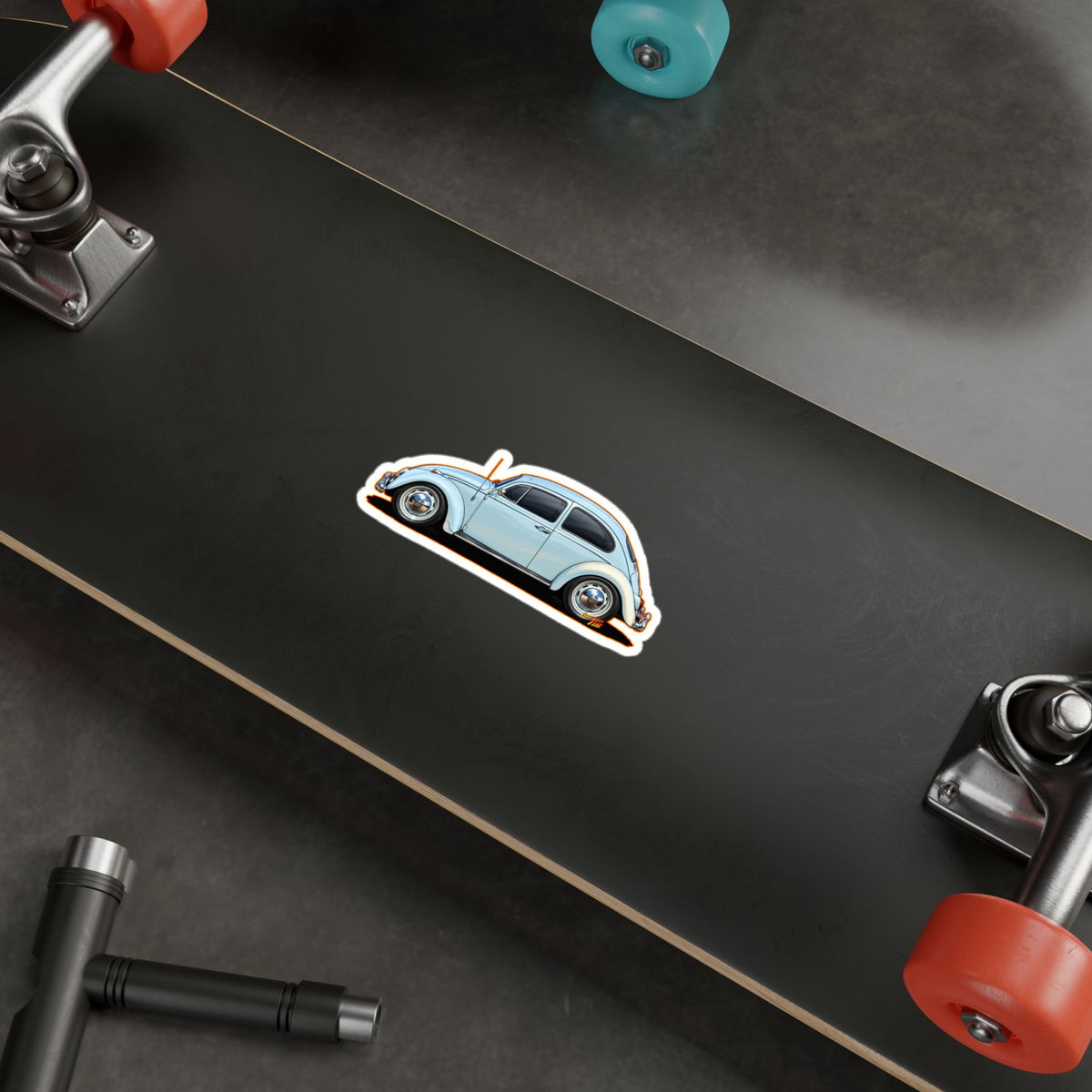 CLASSIC VOLKSWAGEN VW Bug Collectible Fireball Art Stickers in 4 Sizes