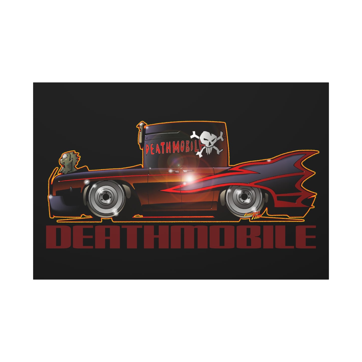 ANIMAL HOUSE DEATHMOBILE Fireball Art Canvas Wall Print