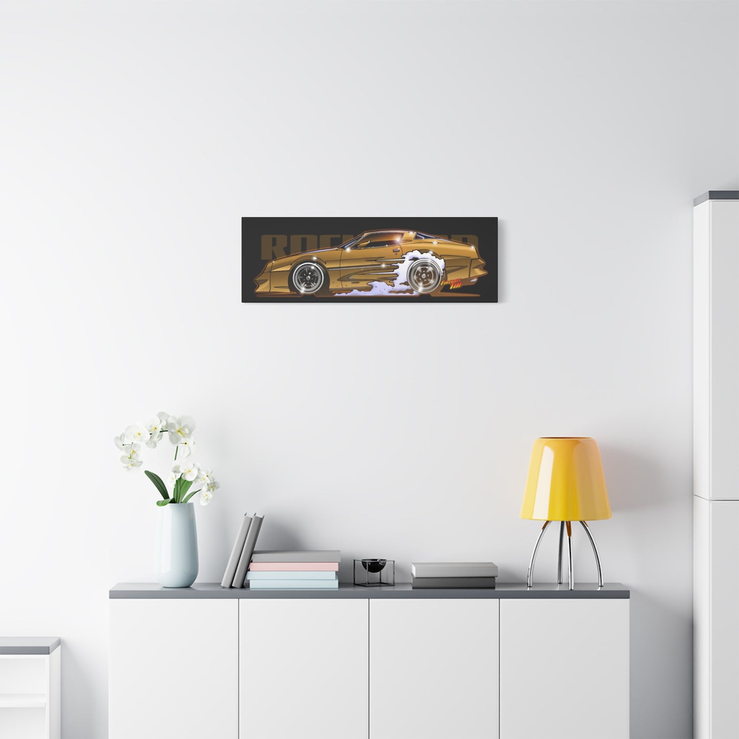 ROCKFORD FILES Pontiac Firebird Fireball Art Canvas Wall Print