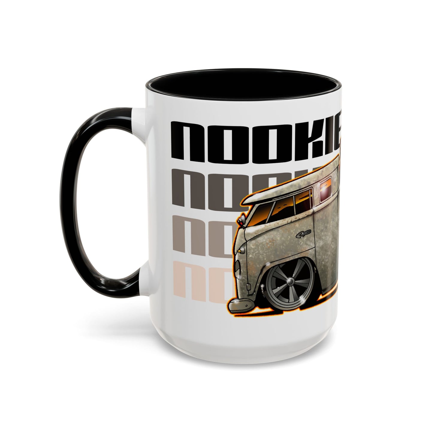 CUSTOM ED FOX VW BUS NOOKIE WAGON Collectible Fireball Art Coffee Mug - 2 Sizes
