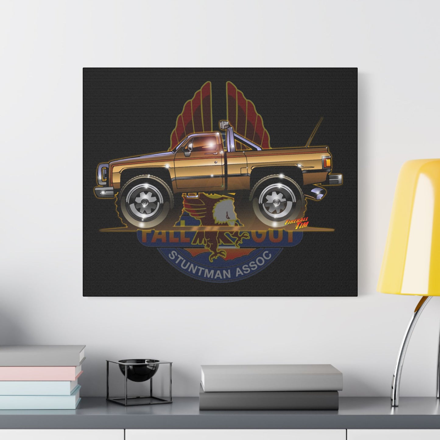 THE FALL GUY 1982 GMC K-2500 TV Show Truck Canvas Art Print - 11x14