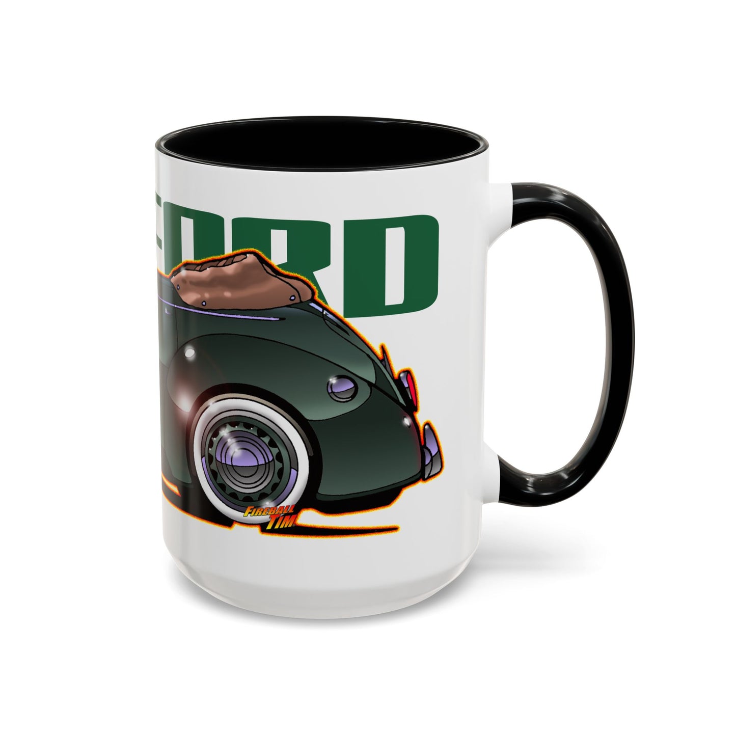 FORD DELUXE 1939 Convertible Fireball Art Coffee Mug 2 Sizes