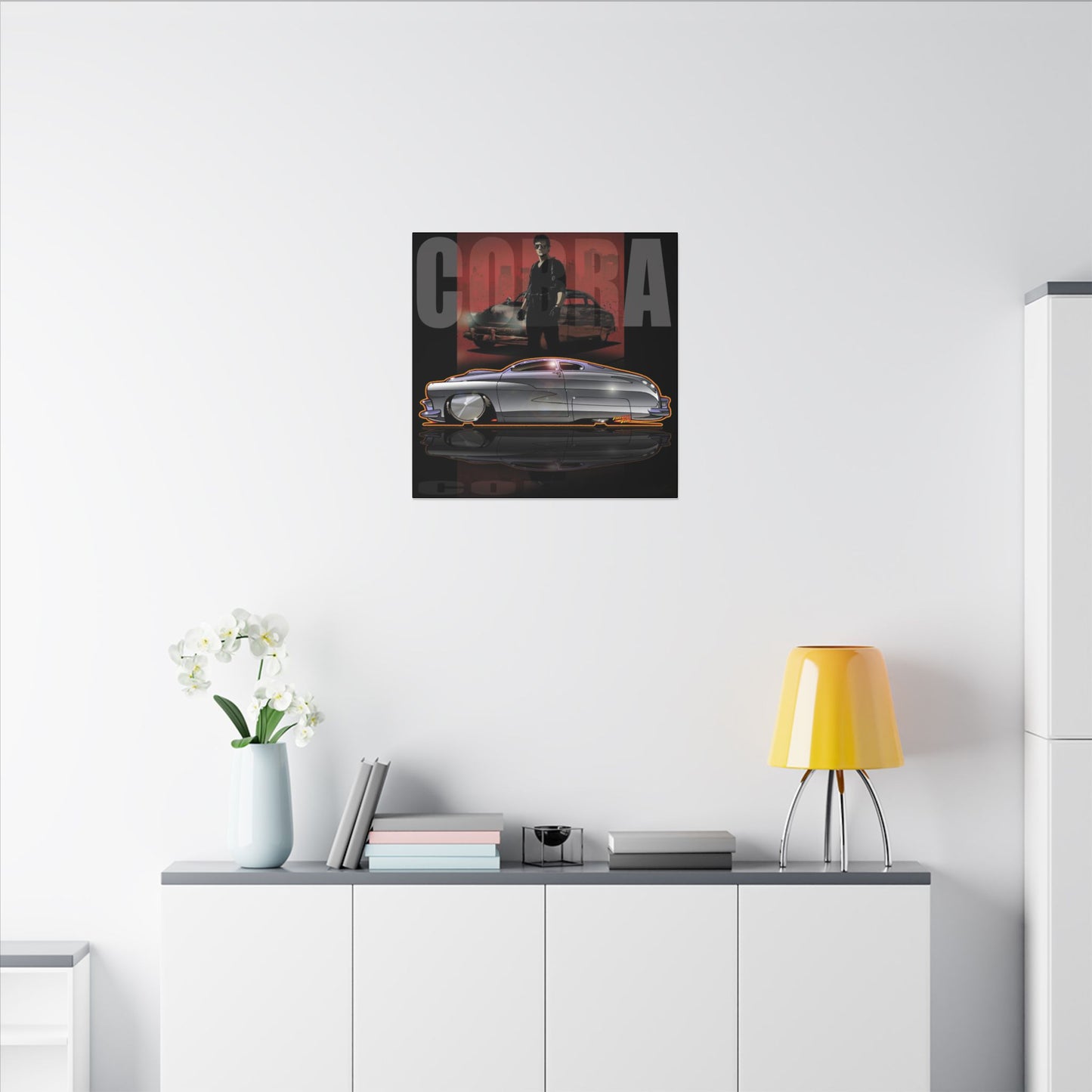 COBRA MERCURY Sylvester Stallone Movie Car Fireball Art Canvas Print