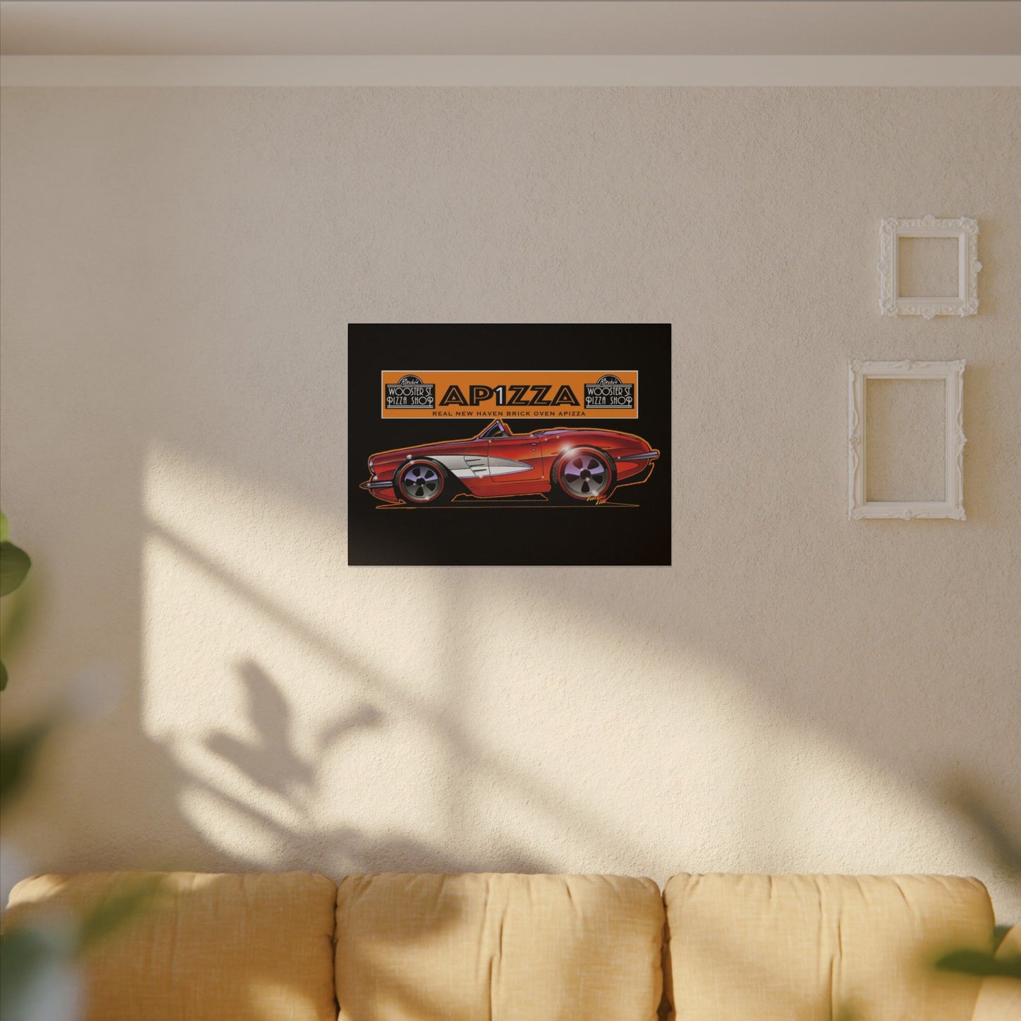 CORVETTE 1958 APIZZA 1 Fireball Art Canvas Print