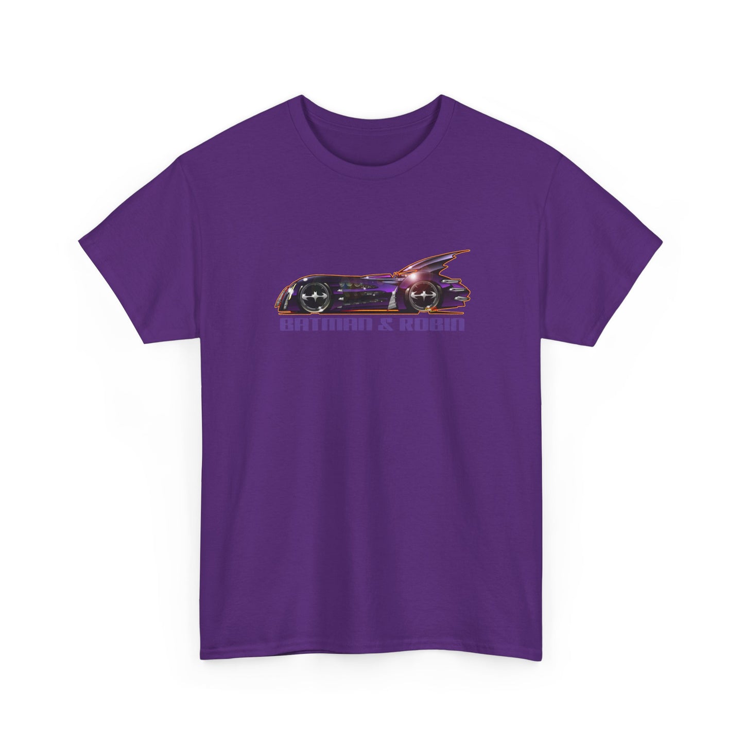 BATMAN & ROBIN 1997 BATMOBILE Movie Car Fireball Art Tee Shirt - Multiple Sizes