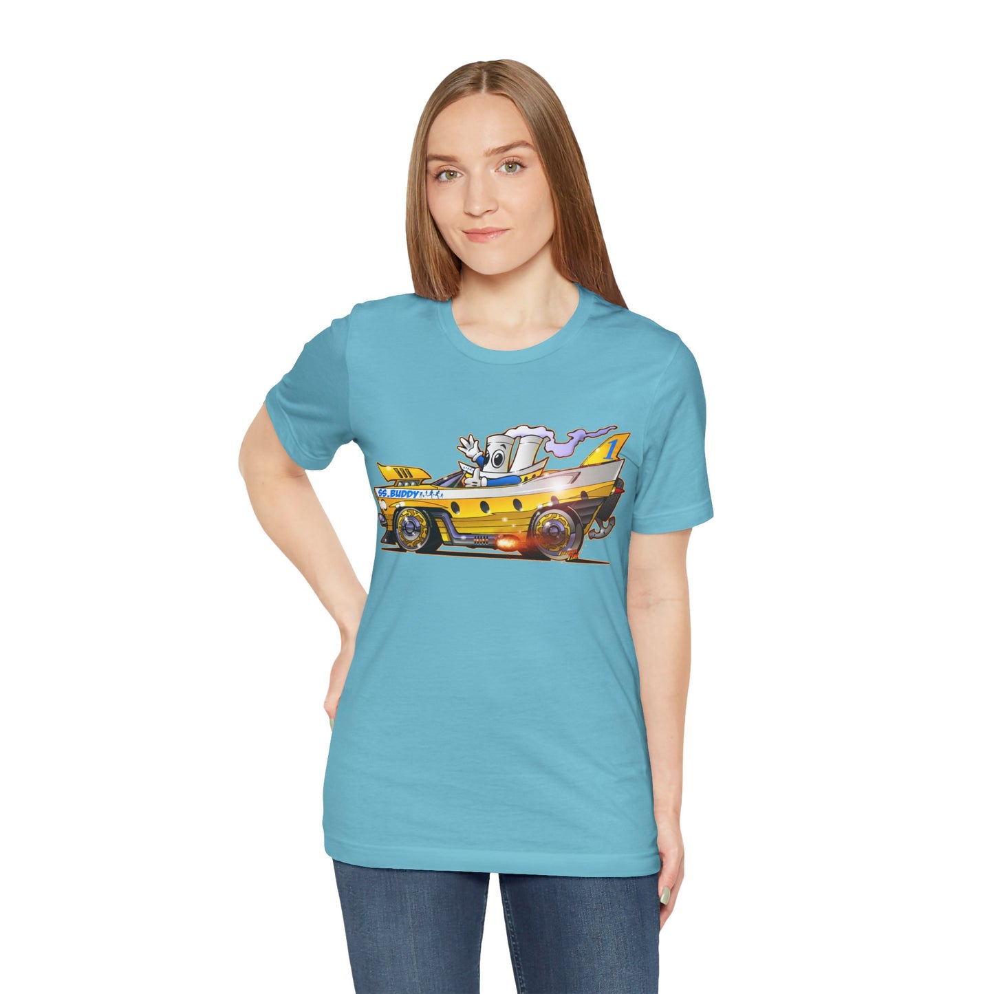 BUDDY CRUISE BUDDYMOBILE Custom Car Art Short Sleeve Tee in 17 Colors