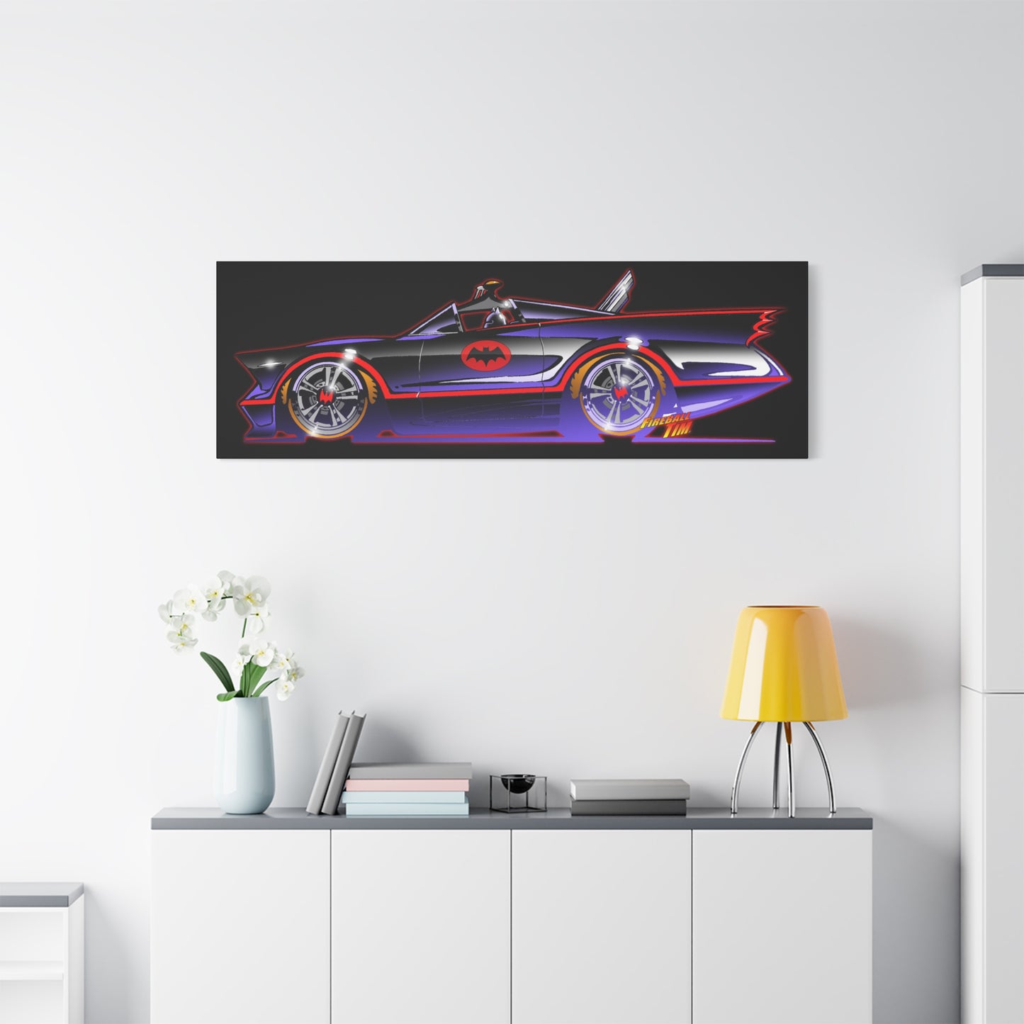 BATMOBILE 1966 BATMAN TV Car Canvas Art Print 11x14