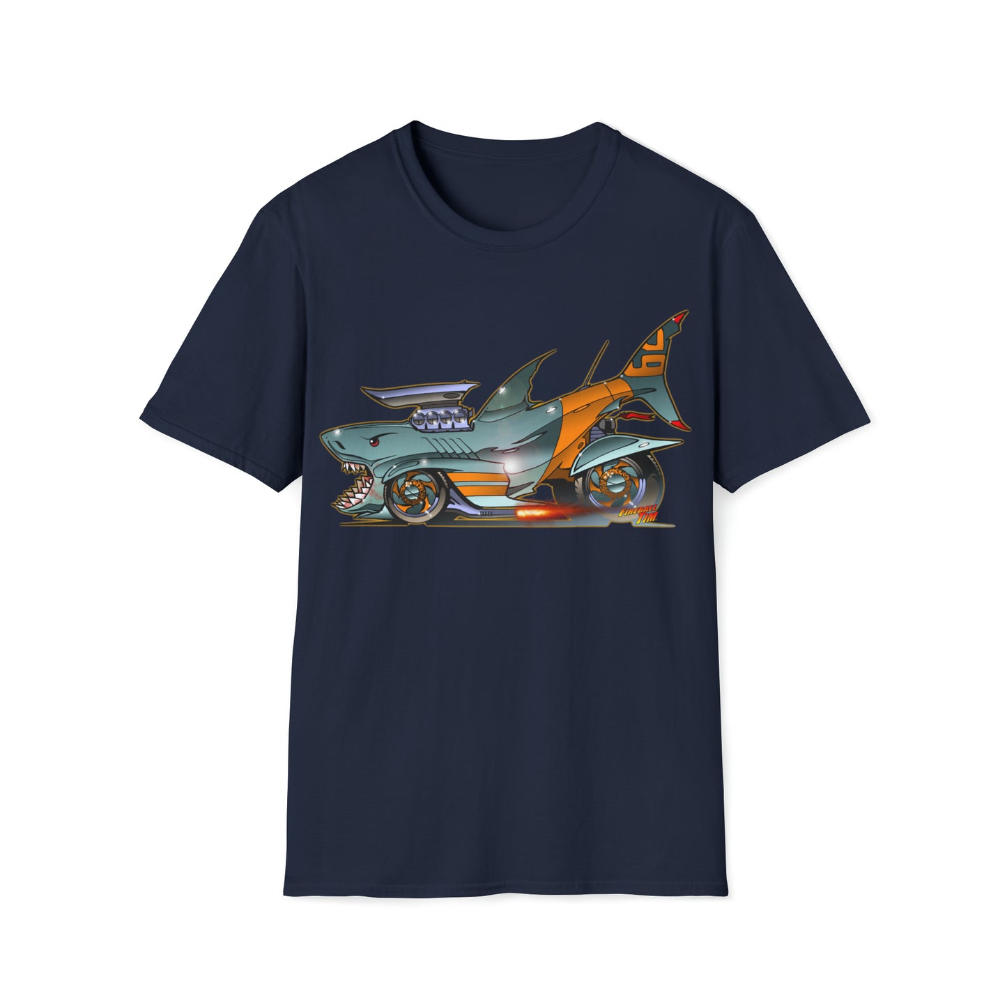 MANEATER GREAT WHITE SHARK Sealife Hot Rod Unisex Softstyle T-Shirt