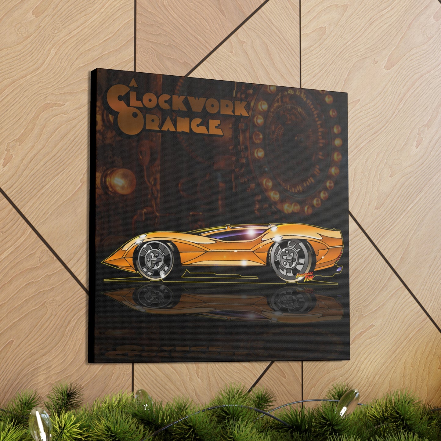 A CLOCKWORK ORANGE Movie Car Canvas Wall Print MASTERPRINT 2 Sizes