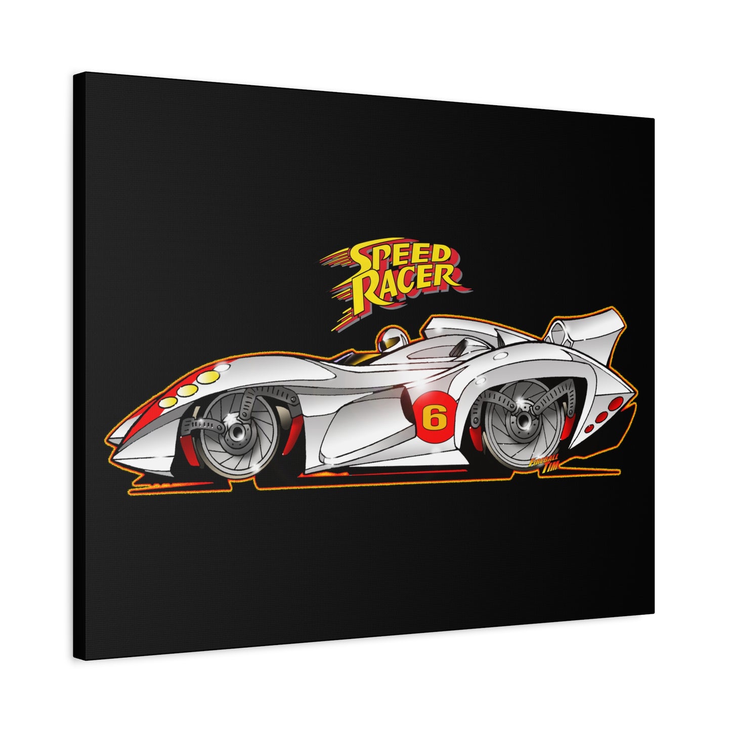 SPEED RACER MACH 6 Fireball Art Collectible Canvas Print - Multiple Sizes