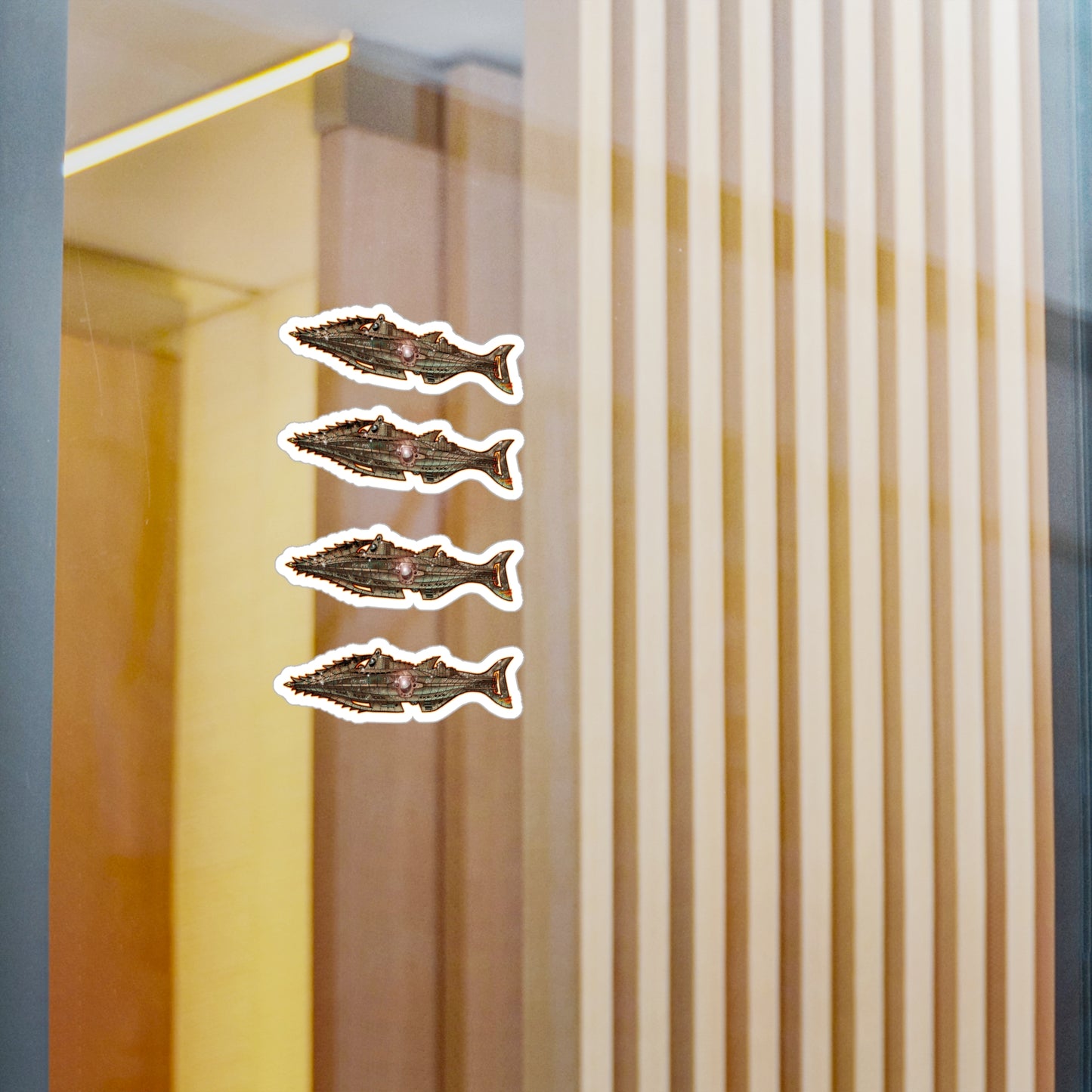 20,000 LEAGUES NAUTILUS SUBMARINE Fireball Art Decal Stickers - 4 Sizes