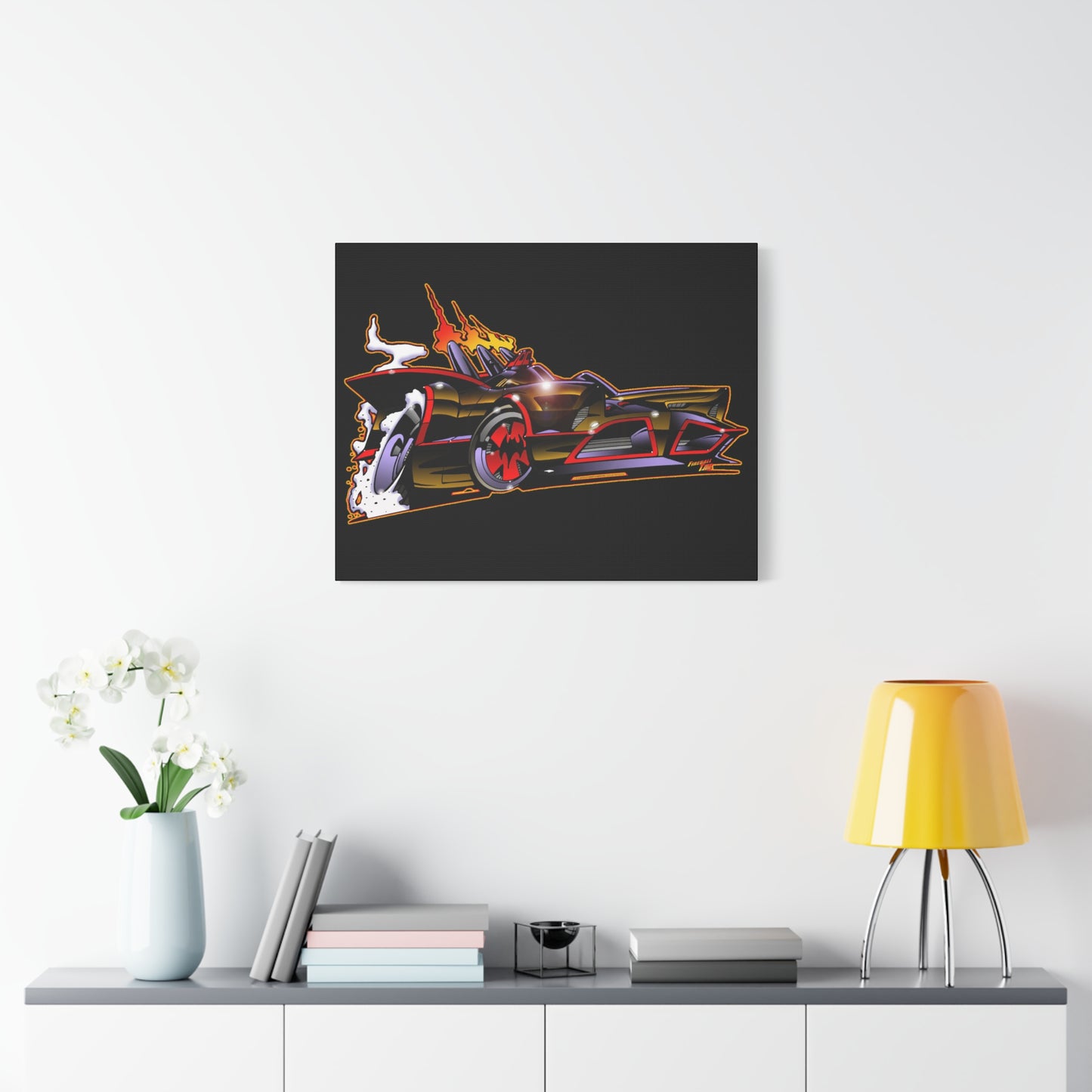 BATMOBILE 1966 BATMAN BAT66 Collectible TV Car Canvas Wall Art