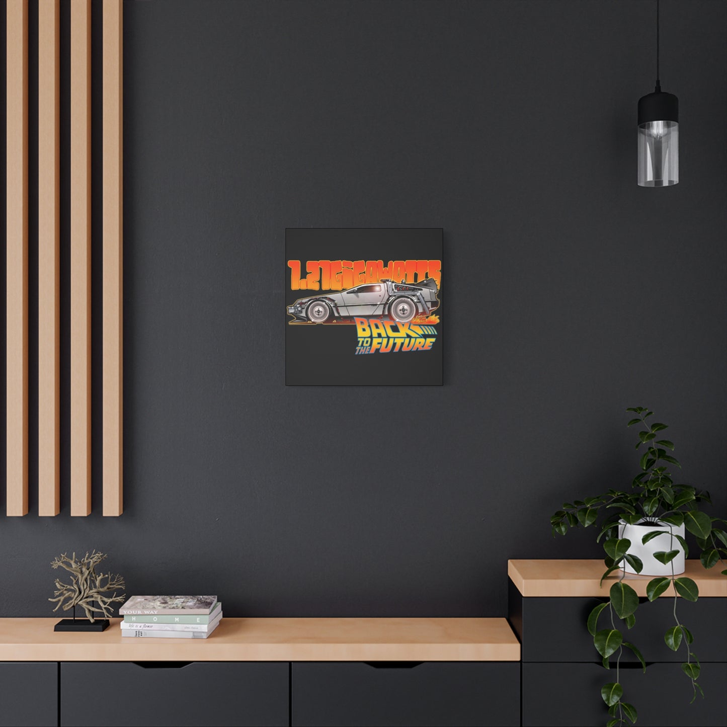 BACK TO THE FUTURE Delorean Time Machine Canvas Art Wall Print - 2 Sizes