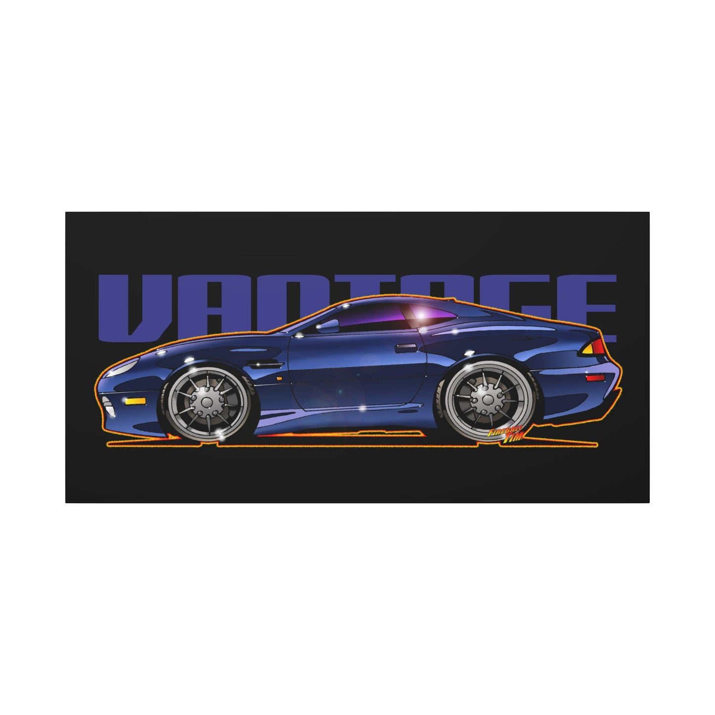 ASTON MARTIN VANTAGE 2001 Fireball Art Canvas Print