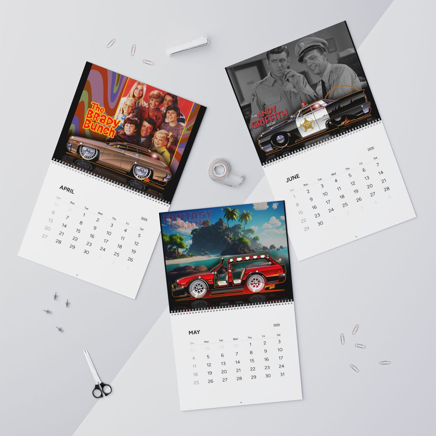 Official FIREBALL TIM GARAGE 2025 TV Car Wall Calendar