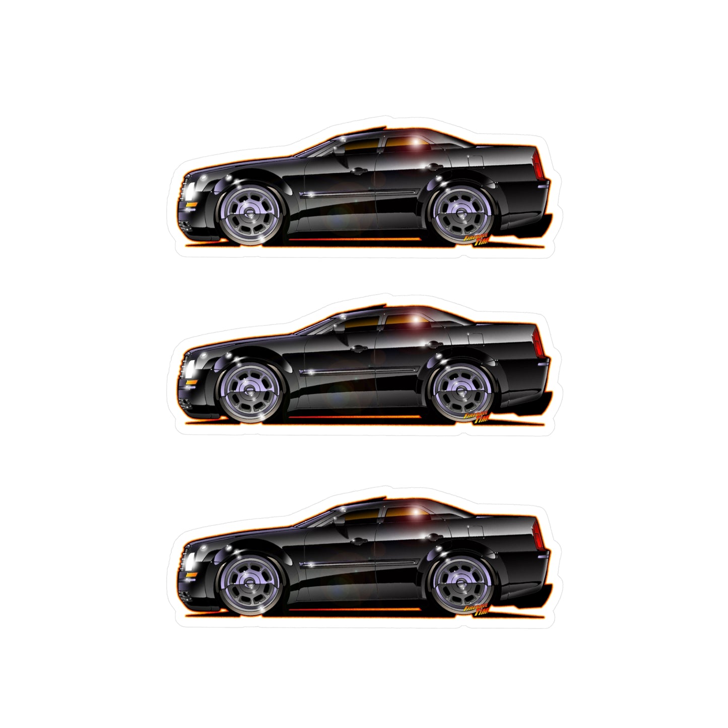 CHRYSLER 300 Fireball Art Collectible Decal Stickers - 4 Sizes