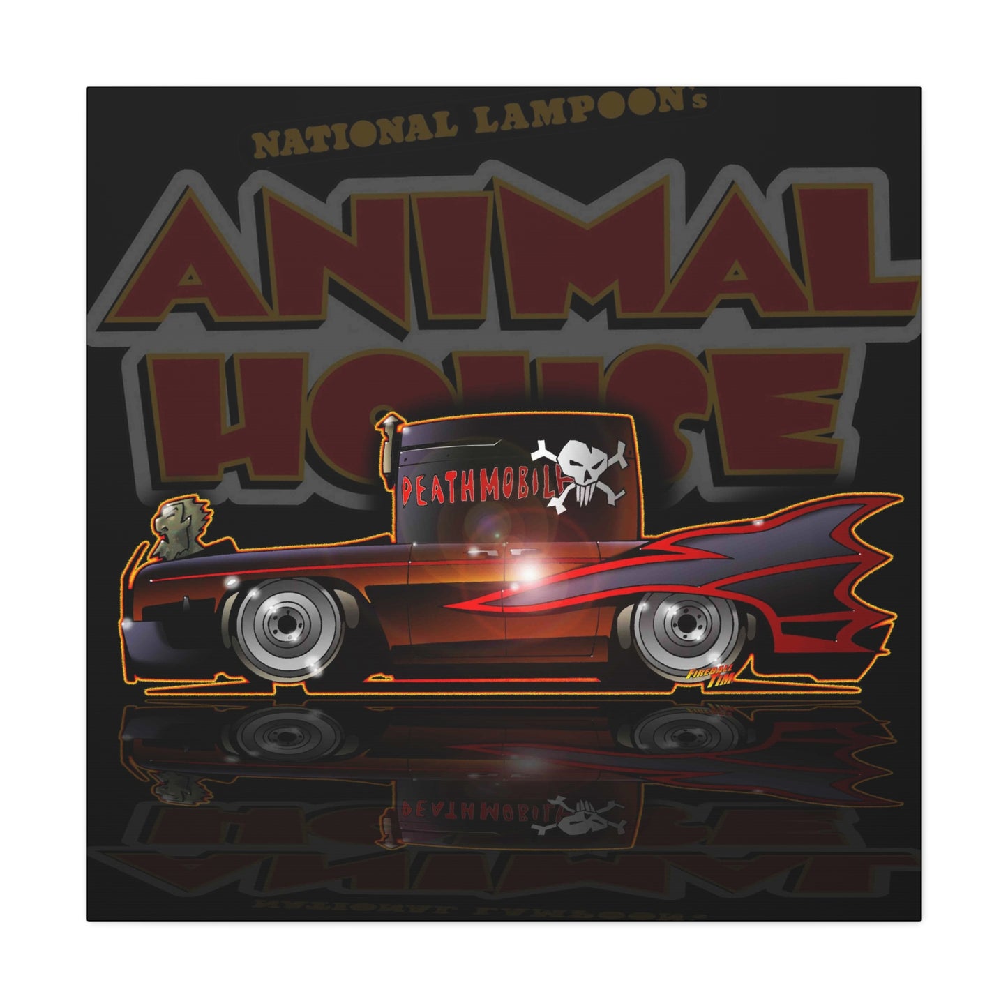 ANIMAL HOUSE DEATHMOBILE Fireball Art Canvas Wall Print