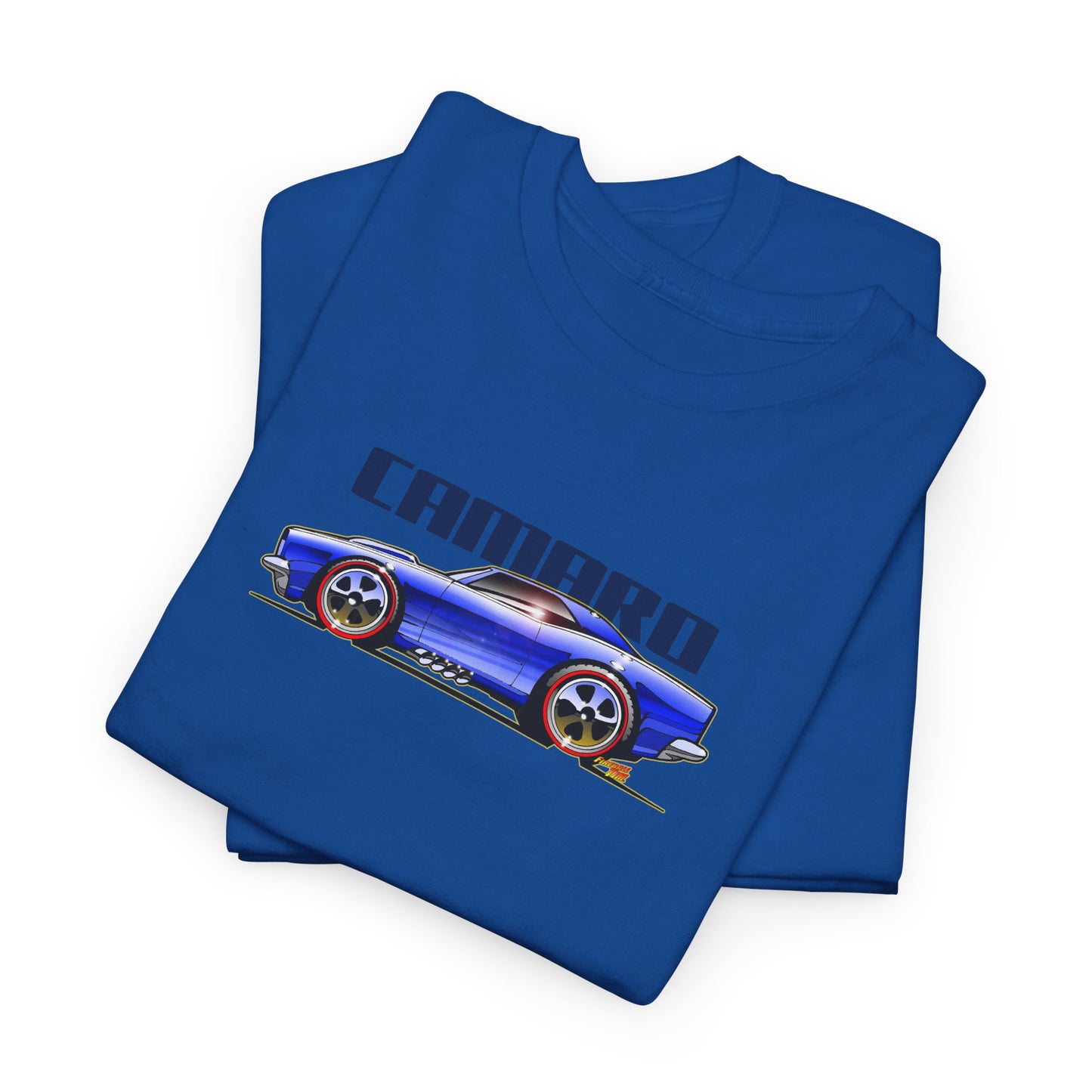 HOT WHEELS CAMARO Custom Collectible Fireball Art Heavy Cotton Tee 12 Colors