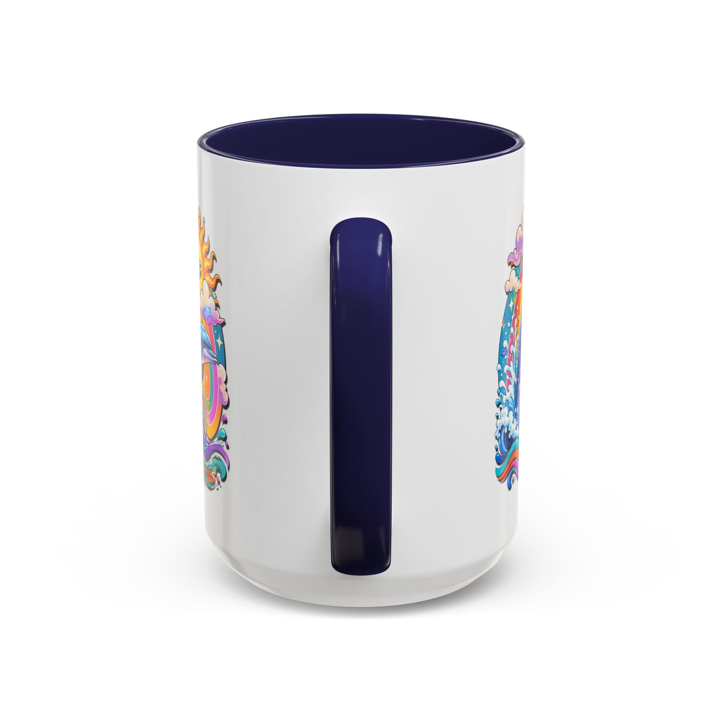 DOLPHIN SPLASH 2 Aquarium Series Fireball Art Coffee Mug - 2 Sizes