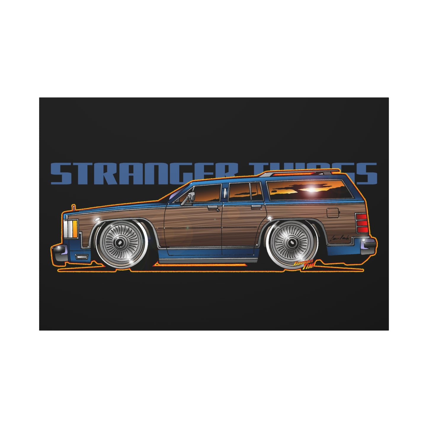 STRANGER THINGS Mercury Colony Park Wagon Collectible Canvas Art Wall Print - Multiple Sizes