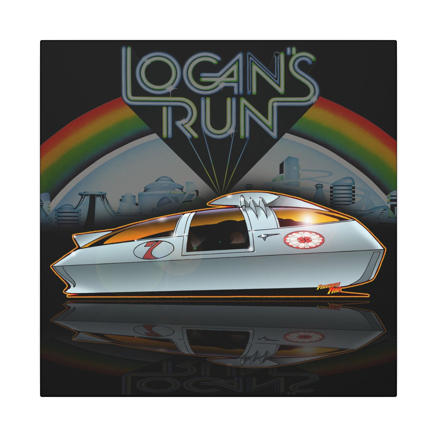 LOGAN'S RUN Sandman Sci Fi TV Car Collectible Fireball Art Canvas Print