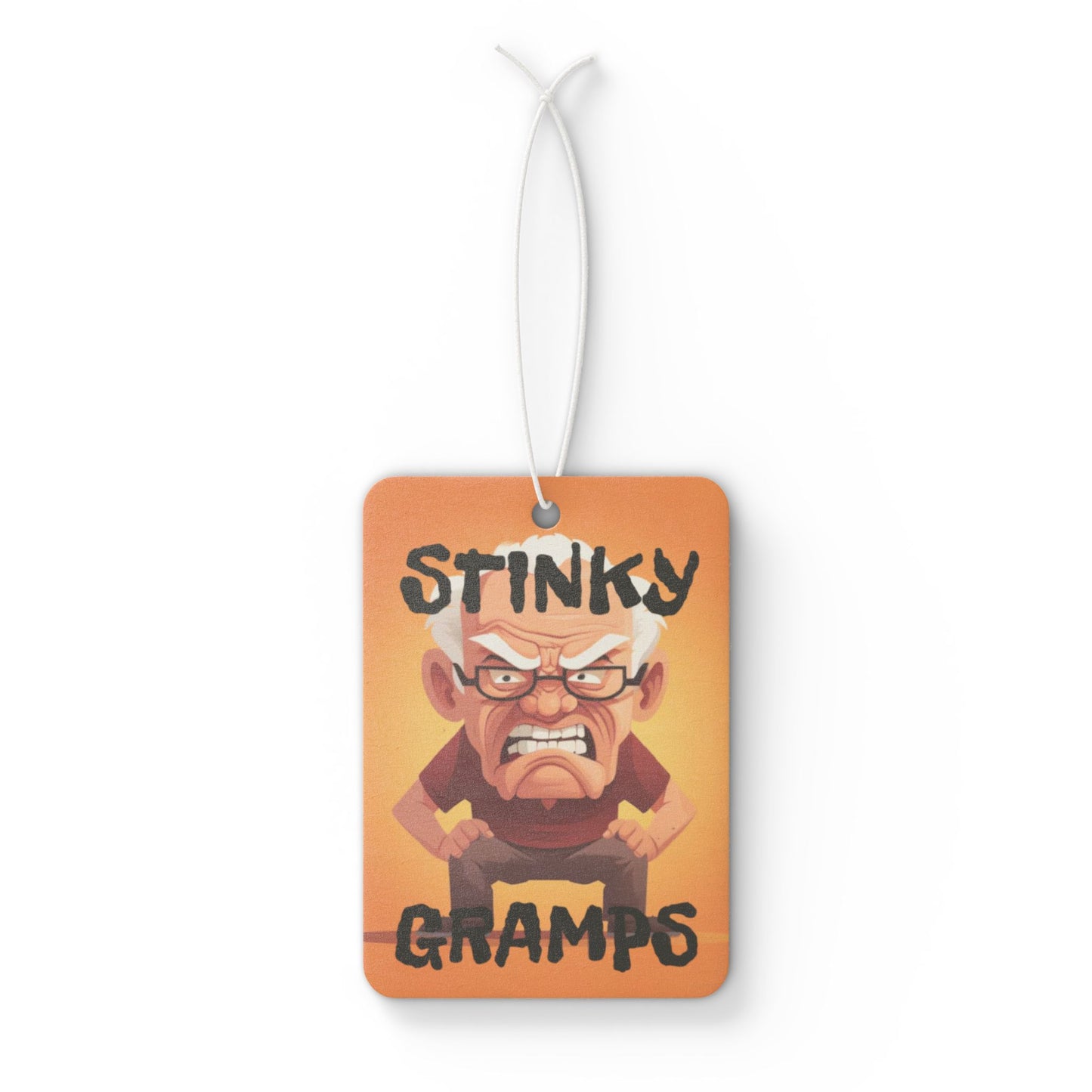FIREBALL STINKY GRAMPS Car Air Freshener — Hanging Air Freshener (Humorous Gift)