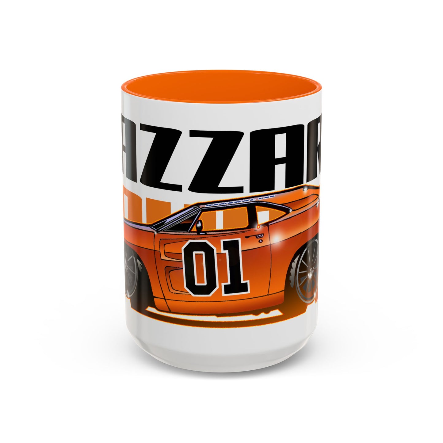 DUKES OF HAZZARD General Lee Dodge Charger Fireball Art Coffee Mug - 2 Sizes