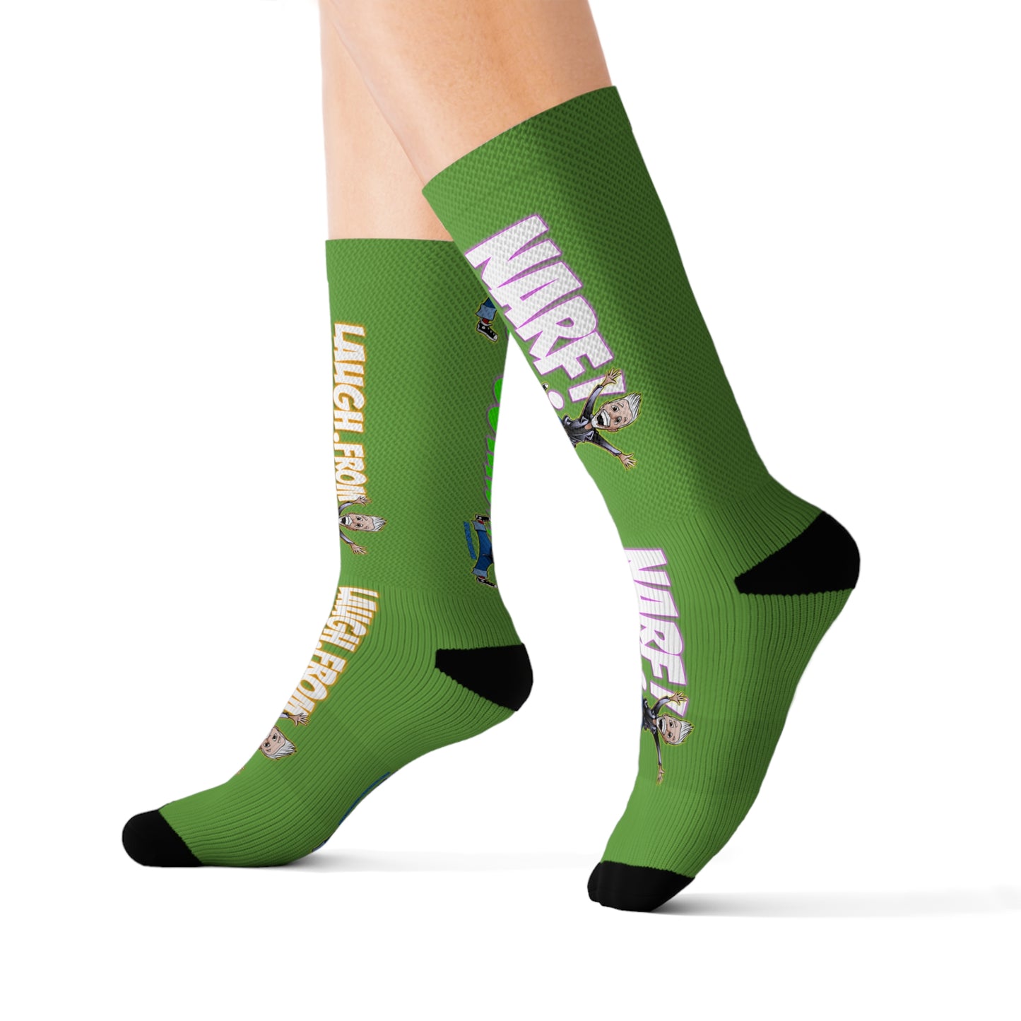Rob Paulsen KOOKY Turtle Green Socks