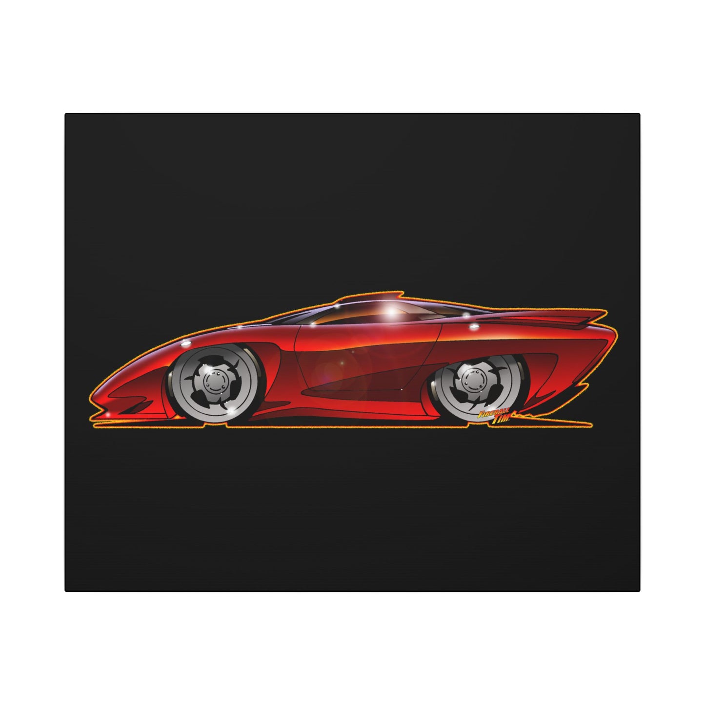 PONTIAC BANSHEE Concept Car Collectible Fireball Art Canvas Print