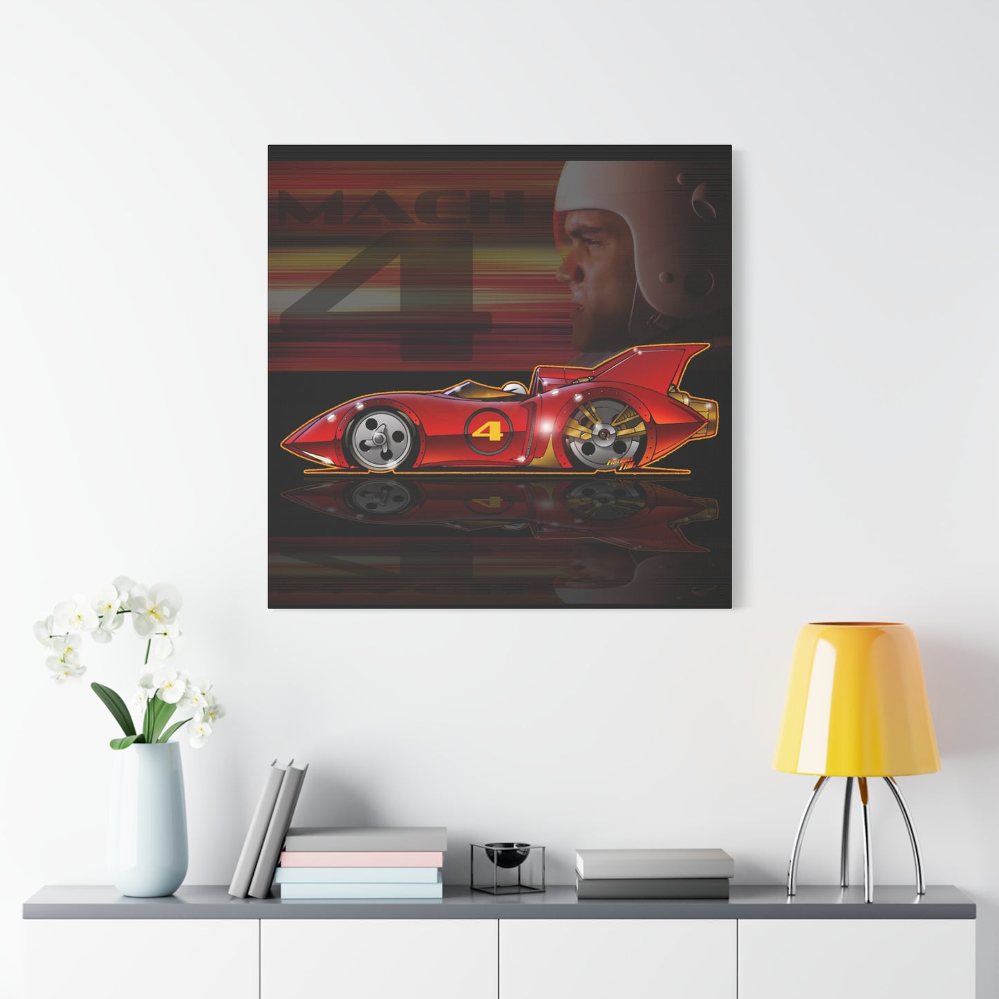 SPEED RACER MACH 4 Fireball Art Canvas Wall Print