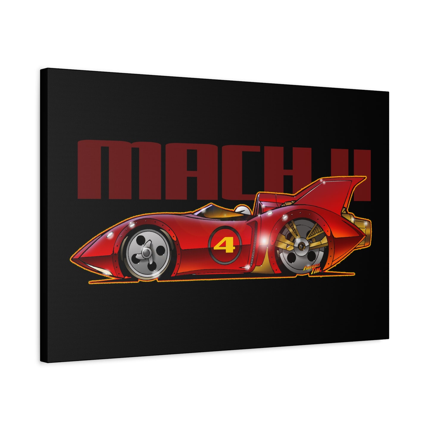 SPEED RACER MACH 4 Fireball Art Canvas Wall Print