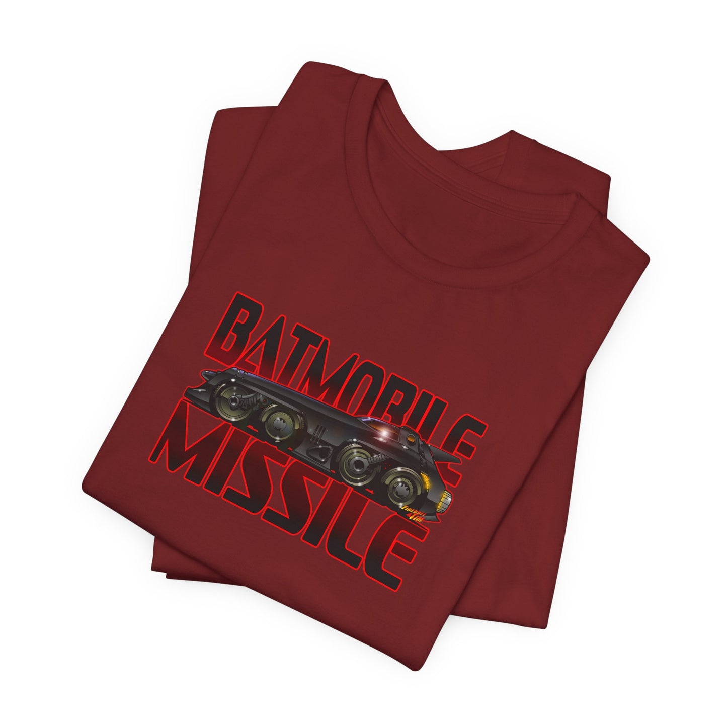 BATMAN RETURNS BATMISSILE Batmobile Concept Art Short Sleeve Tee 12 Colors