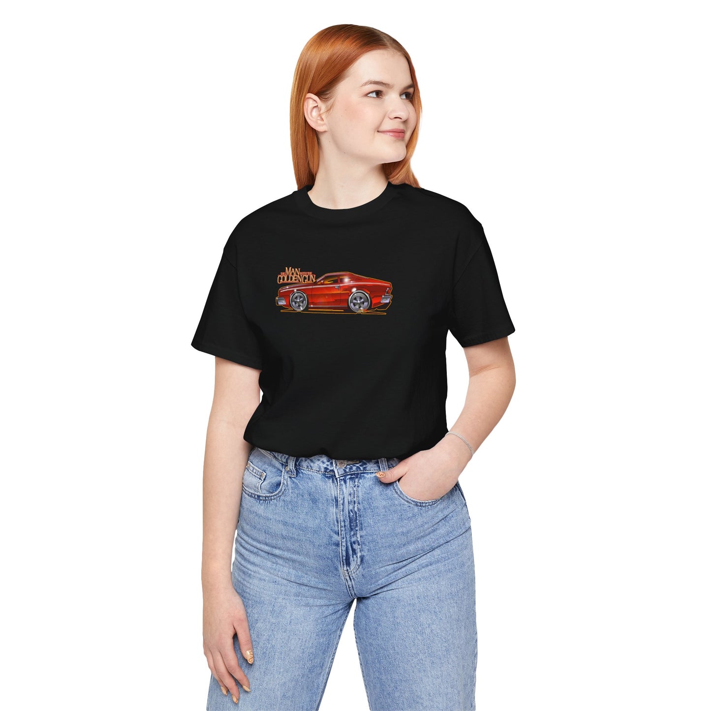 MAN WITH THE GOLDEN GUN AMC Hornet James Bond Fireball Art Short Sleeve Tee