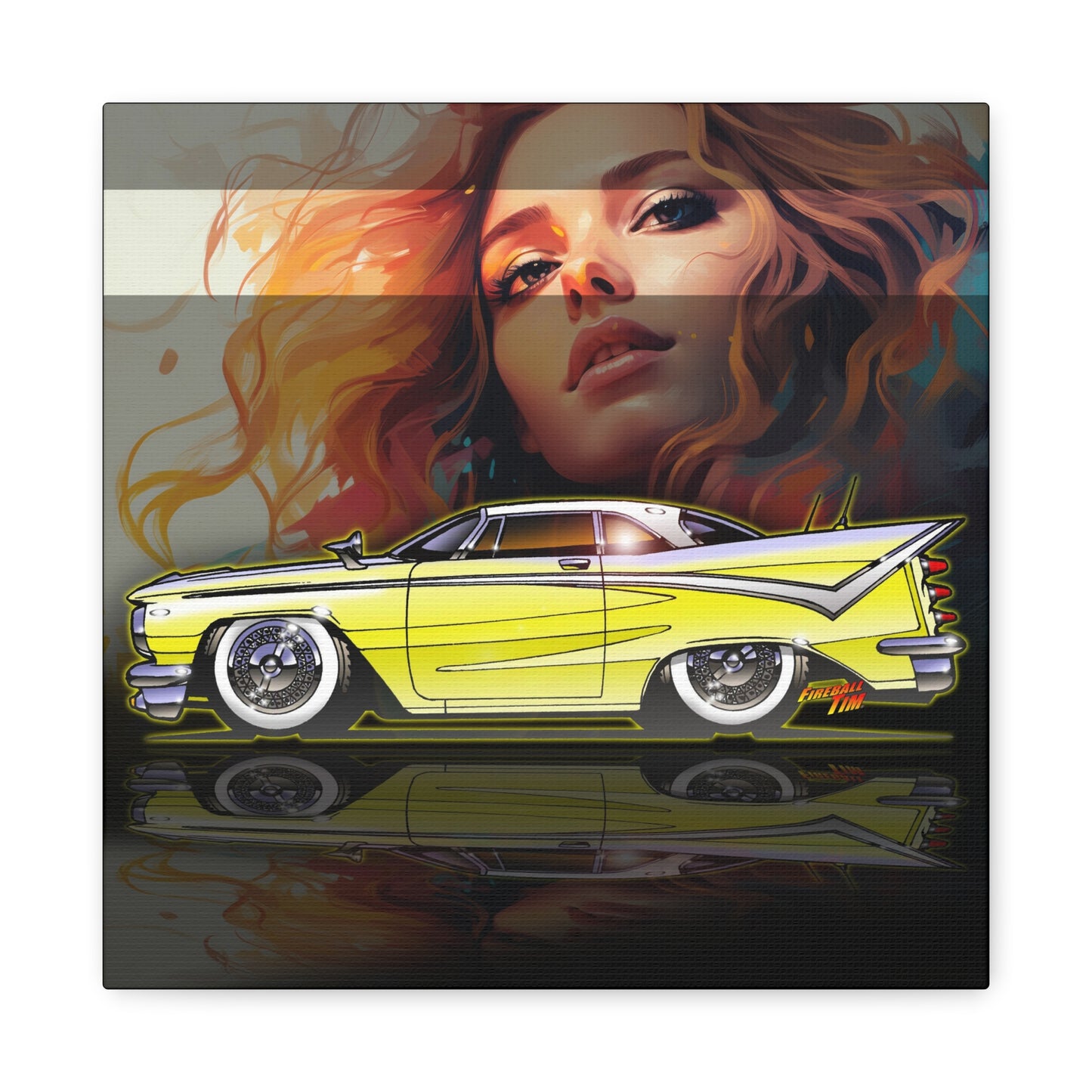 DESOTO FIREFLIGHT 1959 Classic Car Canvas Art Wall Print - 12x12